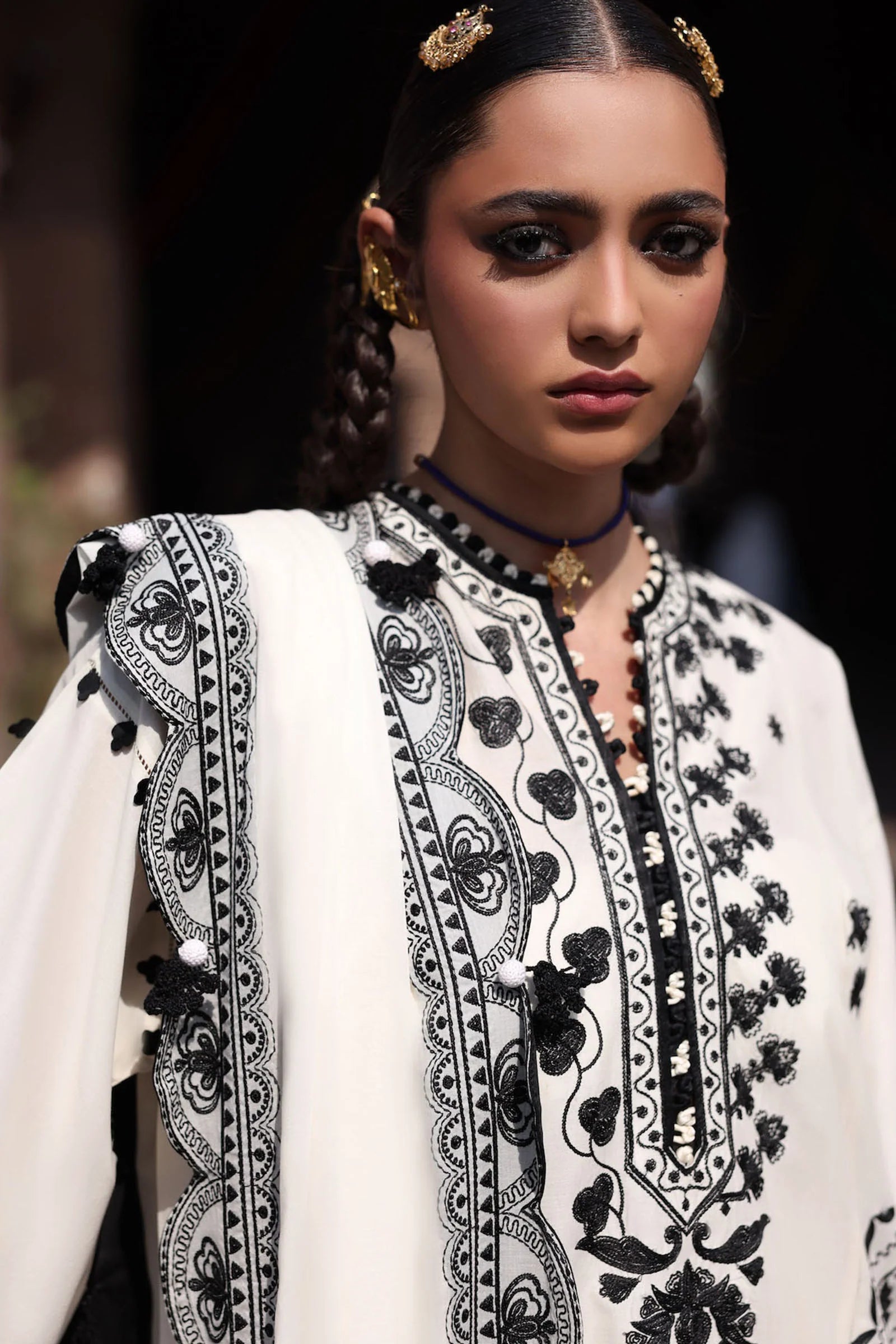 ZARMINA (ZF-25-08) | Zaha | Festive Unstitched Lawn 2025