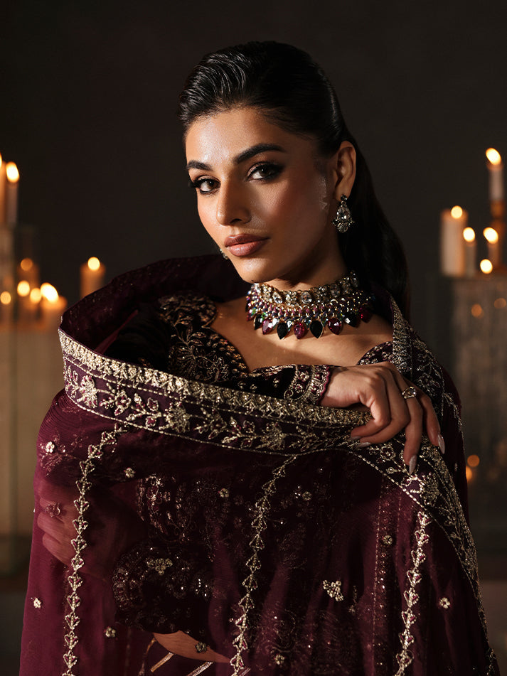 Calira | Gulaal | Marais Unstitched Velvet Formals 2025