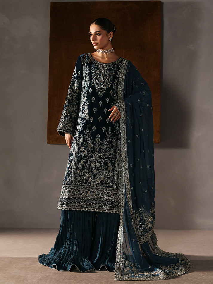 Morena | Gulaal | Marais Unstitched Velvet Formals 2025