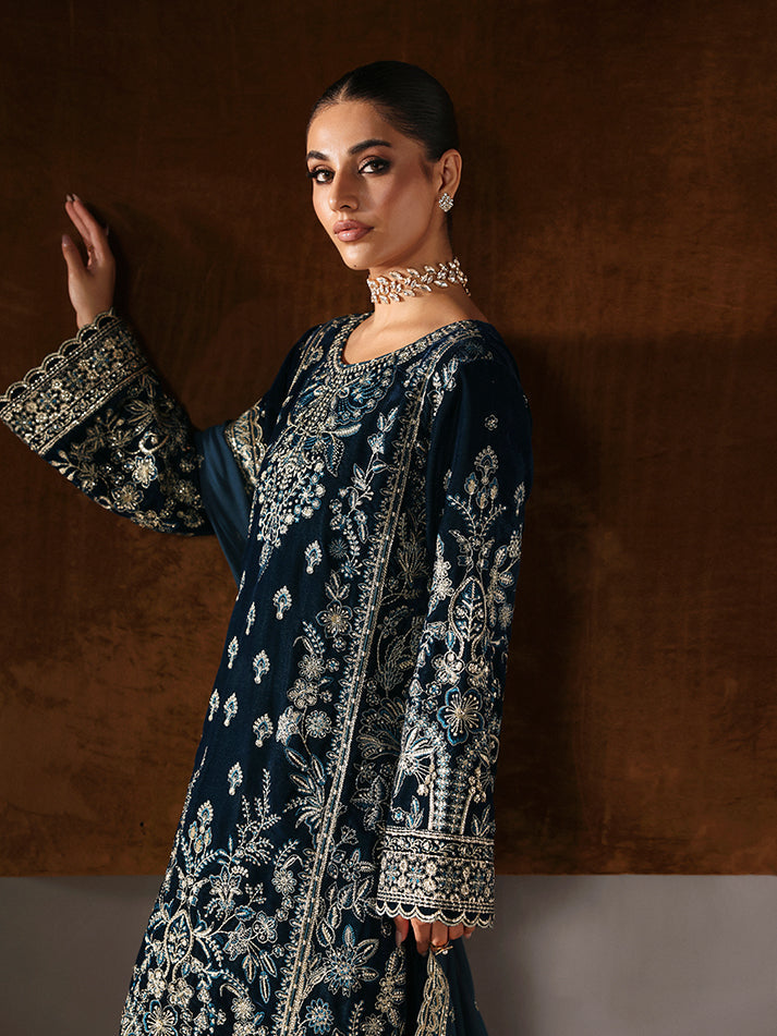 Morena | Gulaal | Marais Unstitched Velvet Formals 2025