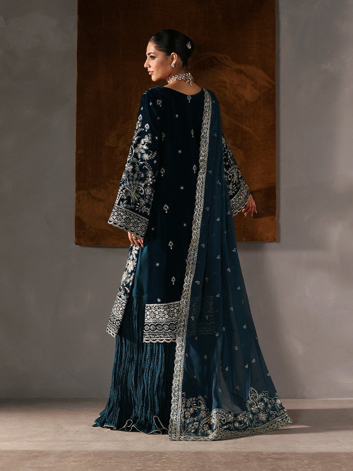 Morena | Gulaal | Marais Unstitched Velvet Formals 2025
