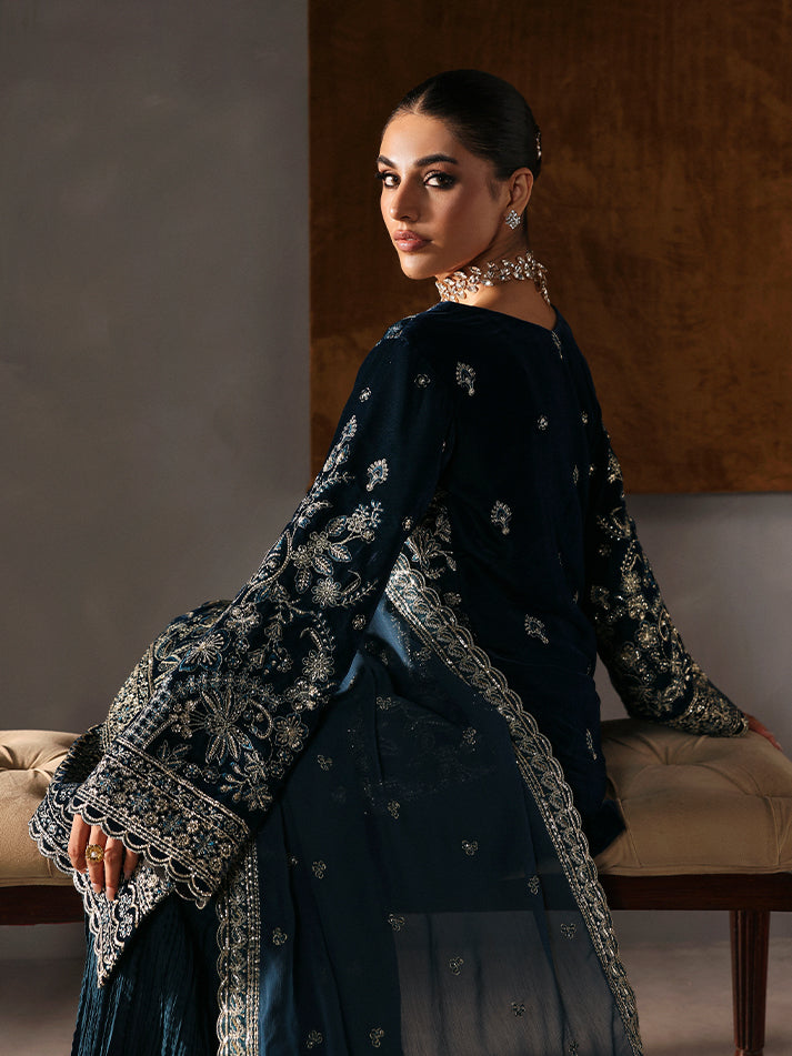 Morena | Gulaal | Marais Unstitched Velvet Formals 2025