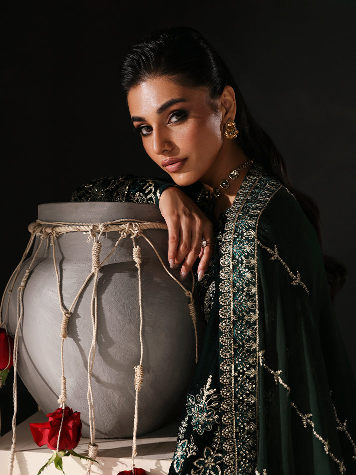 Evana | Gulaal | Marais Unstitched Velvet Formals 2025