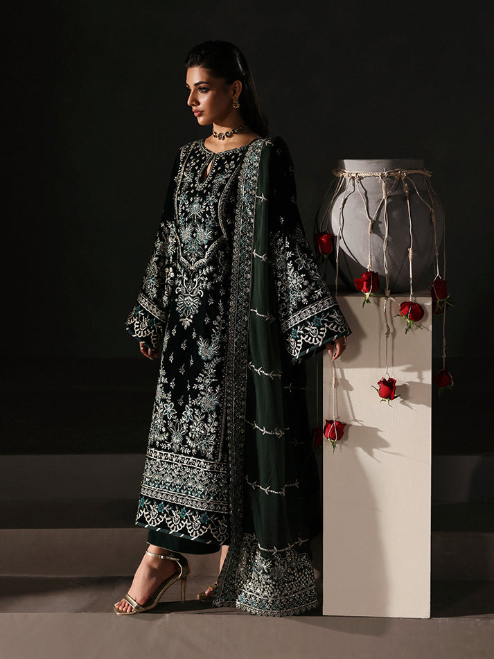 Evana | Gulaal | Marais Unstitched Velvet Formals 2025