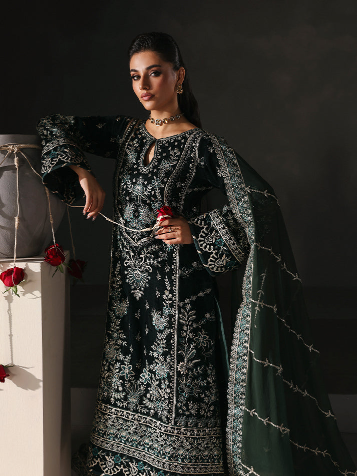 Evana | Gulaal | Marais Unstitched Velvet Formals 2025