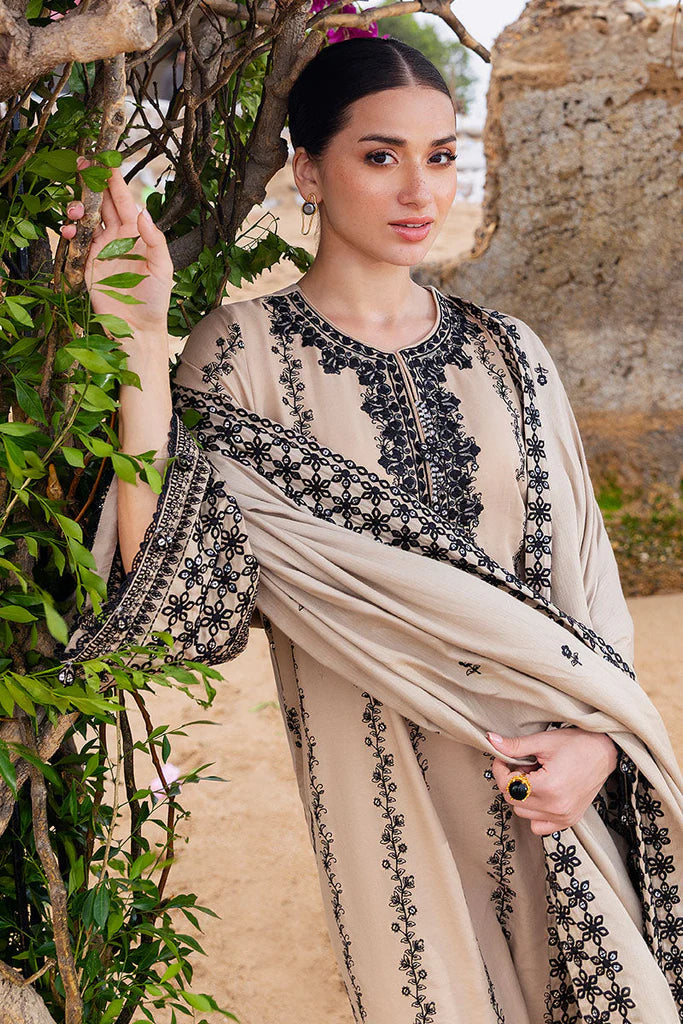 Cross Stitch Cotton Satin | Design Woven Grace | Unstitched Collection 2025