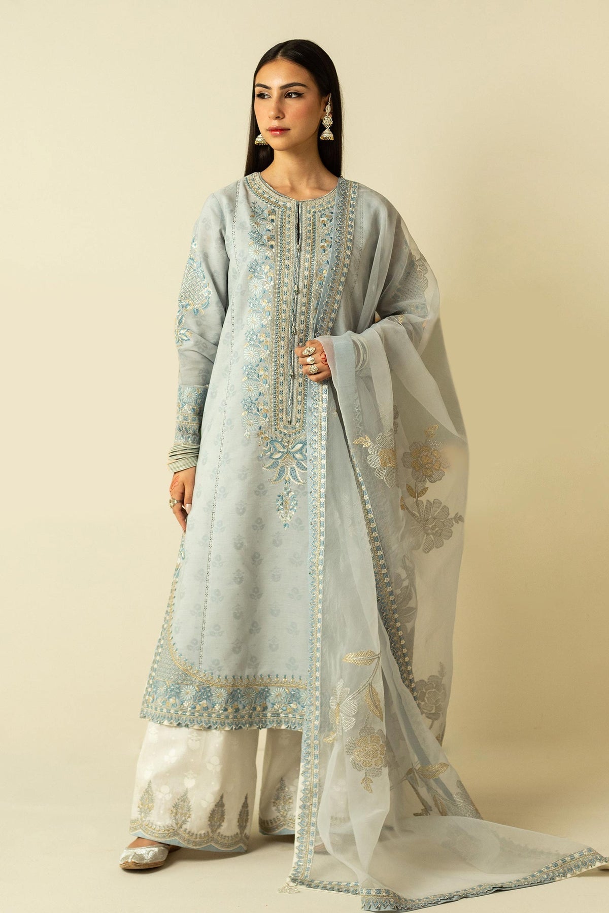 D-1 |  Zara Shahjahan | Luxury Lawn Volume 2 2023