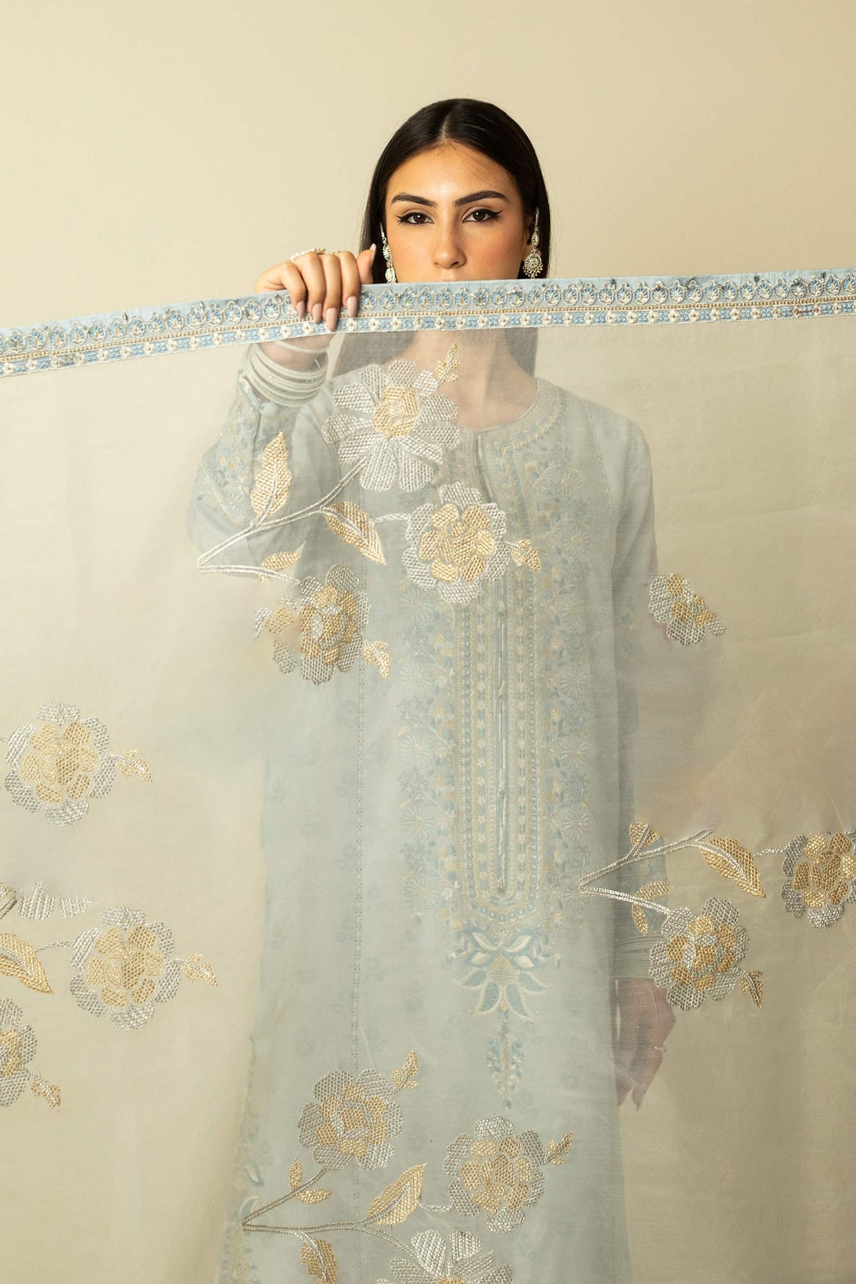 D-1 |  Zara Shahjahan | Luxury Lawn Volume 2 2023
