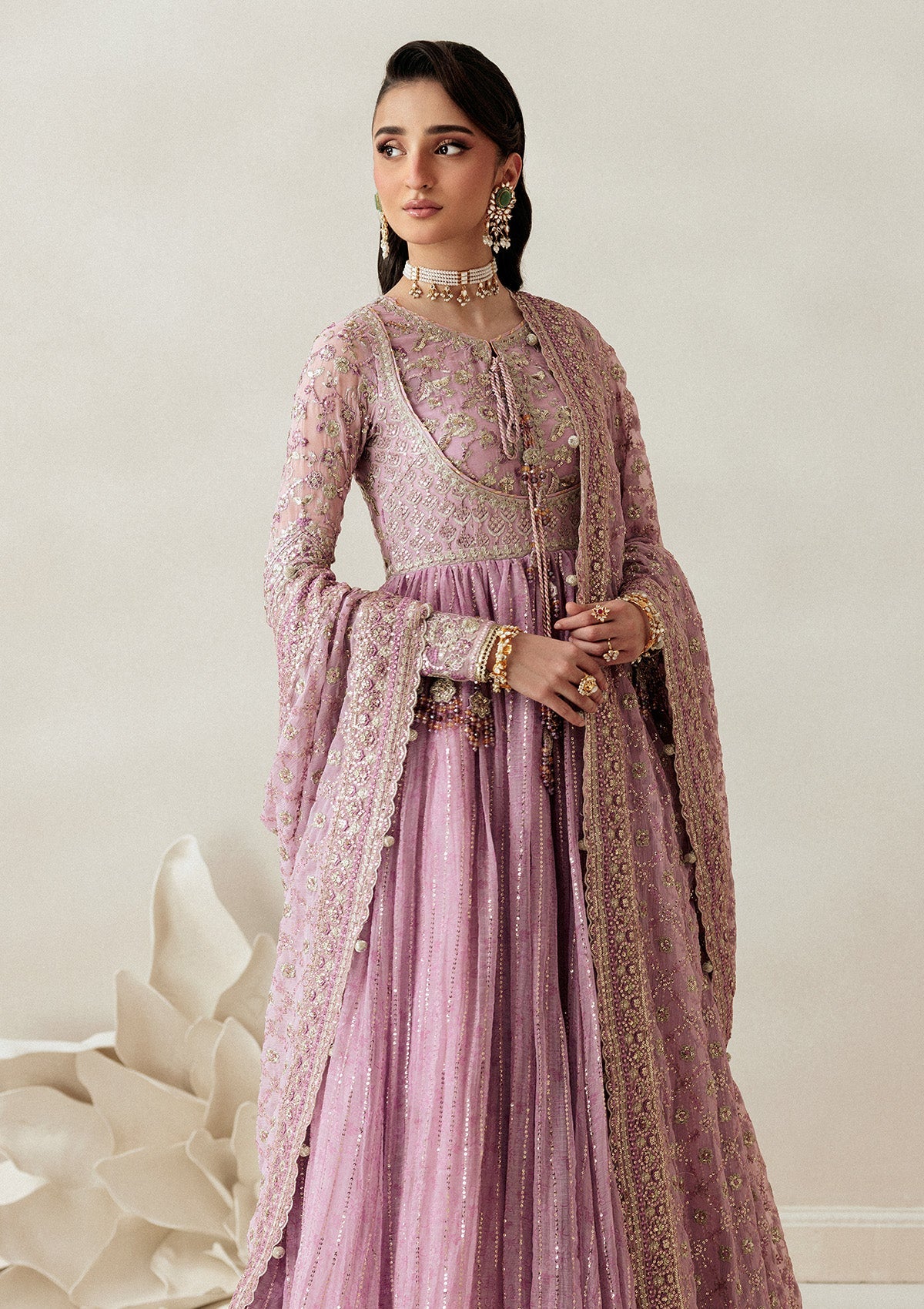 LOOK 01 | AIK Atelier | Aikshaam Volume 1 Formal Unstitched Collection 2026