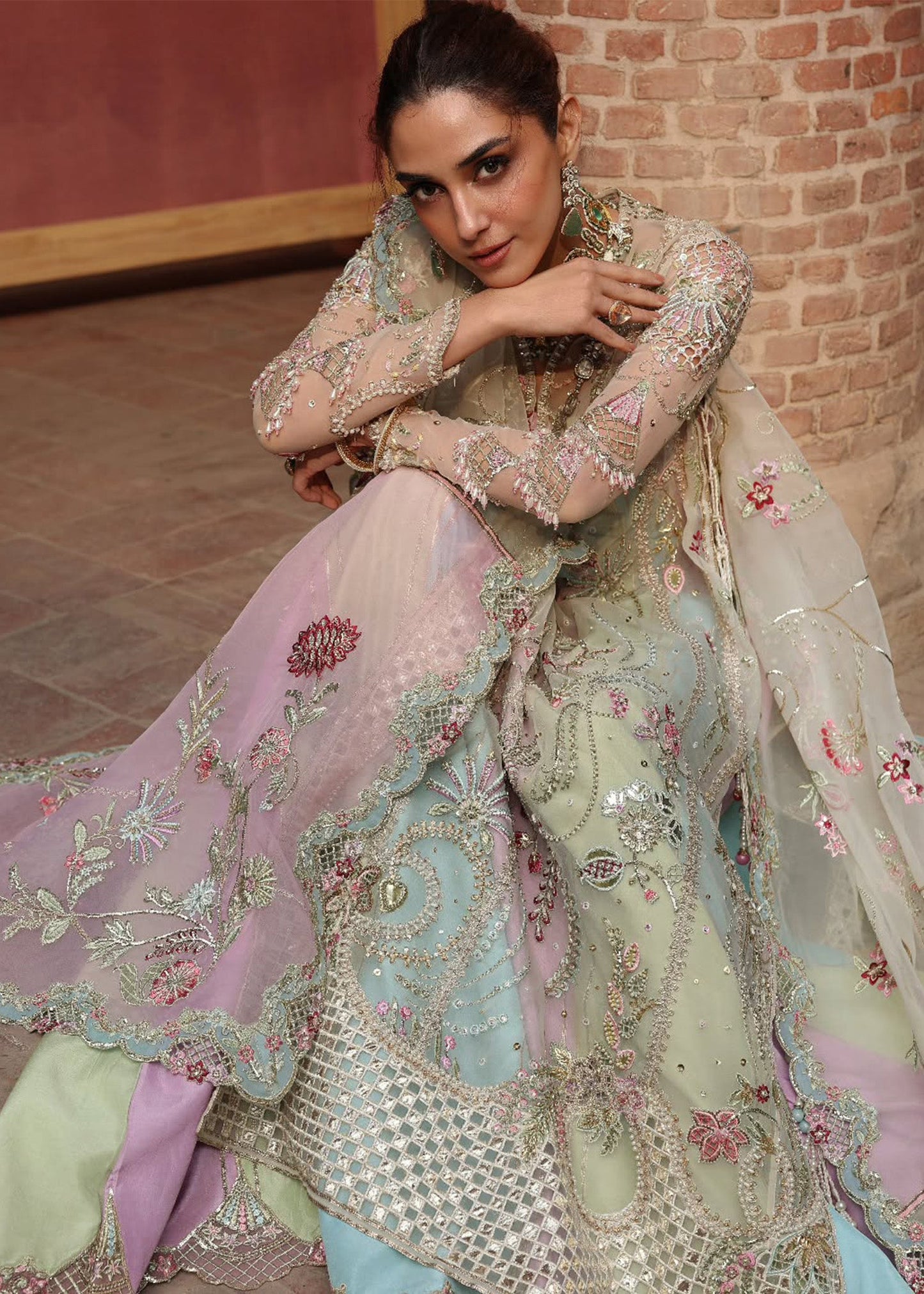 Rangoli | Crimson | Jhilmil Wedding Collection Unstitched 2026