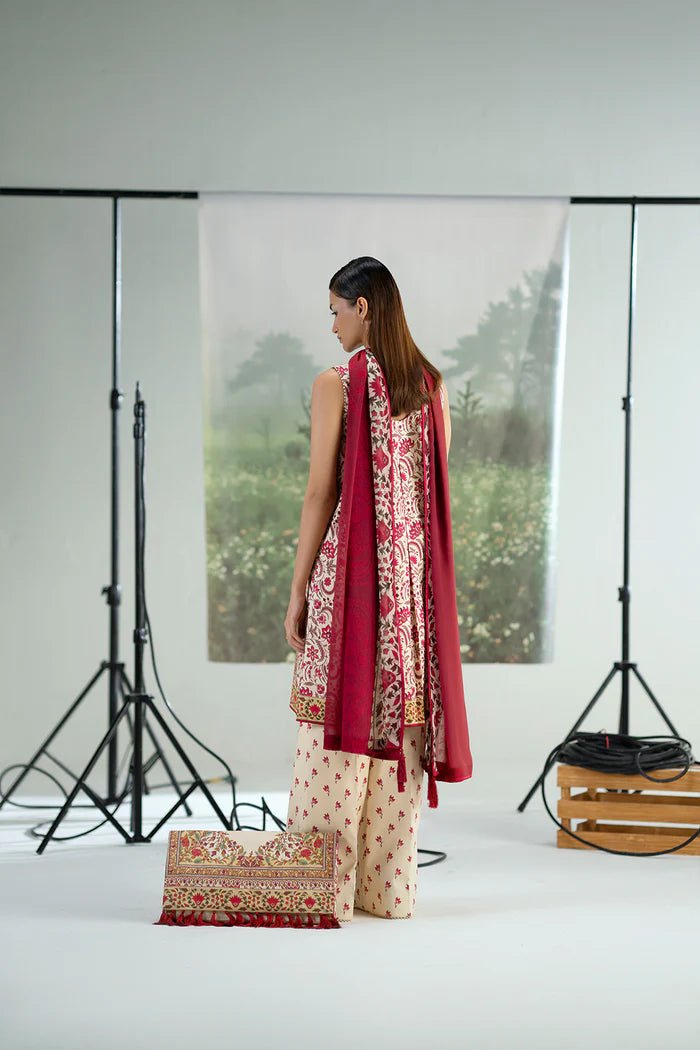 SUNDAY STROLL – JPU25-08 | Saira Rizwan | Joolie Prints Cambric Intermix Collection 2025