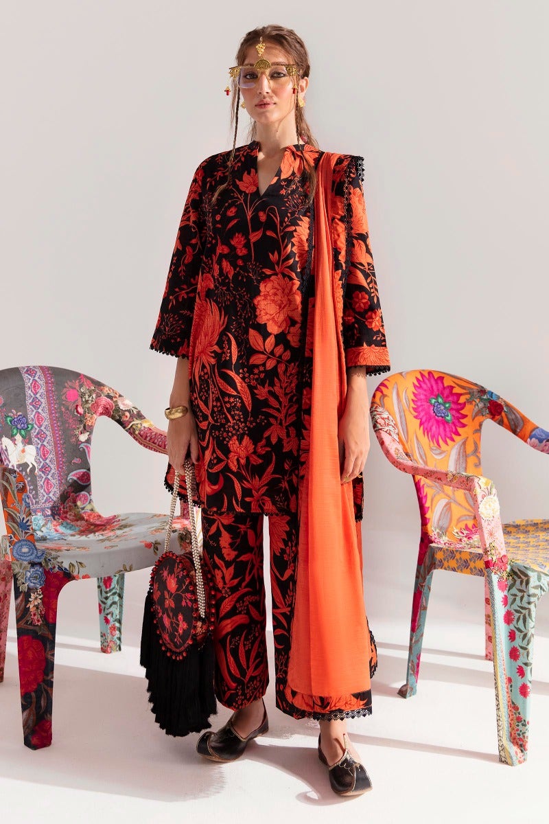 H232-009B-AQ | Sana Safinaz | Mahay Winter 2023