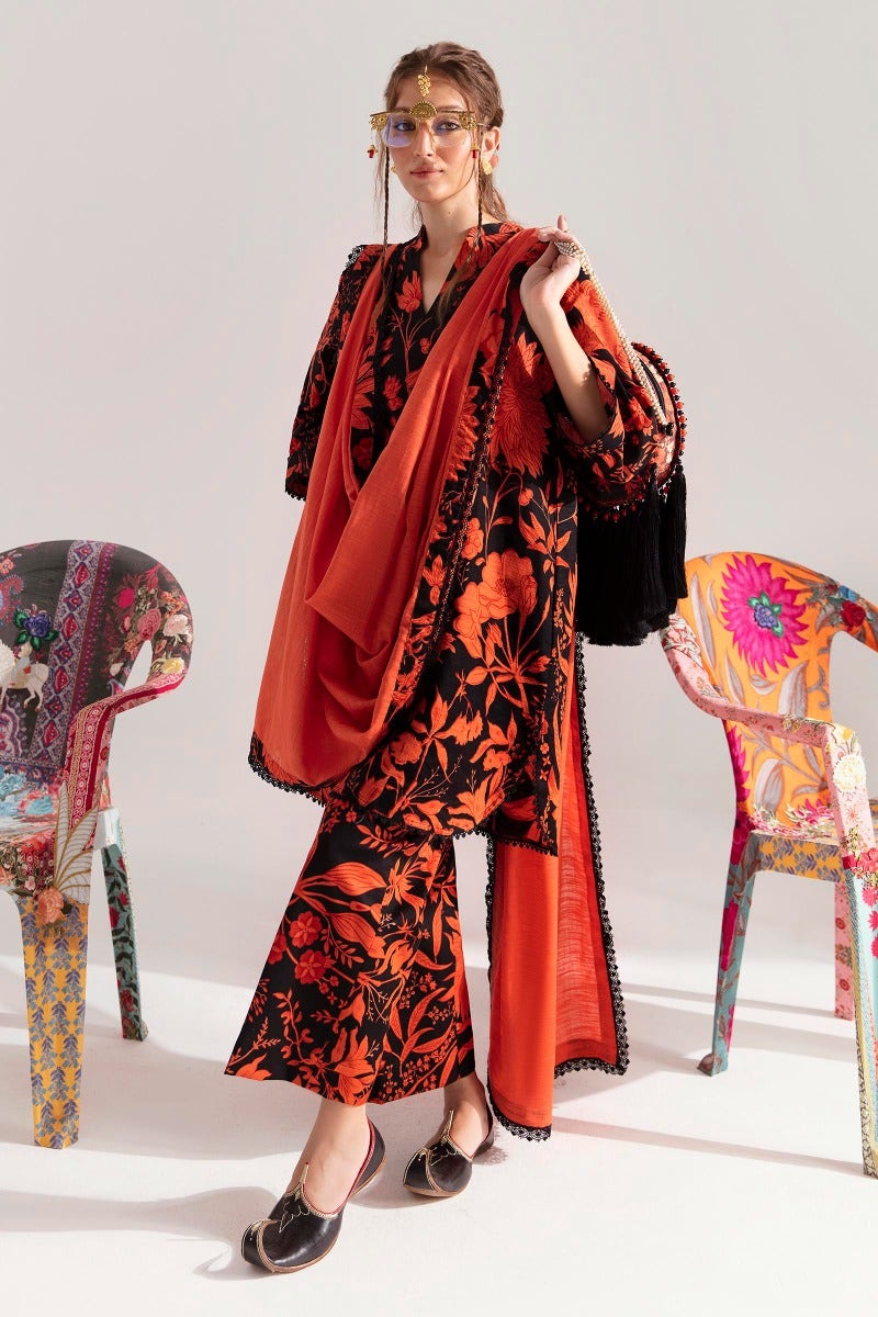 H232-009B-AQ | Sana Safinaz | Mahay Winter 2023