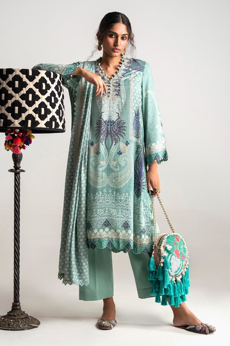 H232-010B-DB | Sana Safinaz | Mahay Winter 2023
