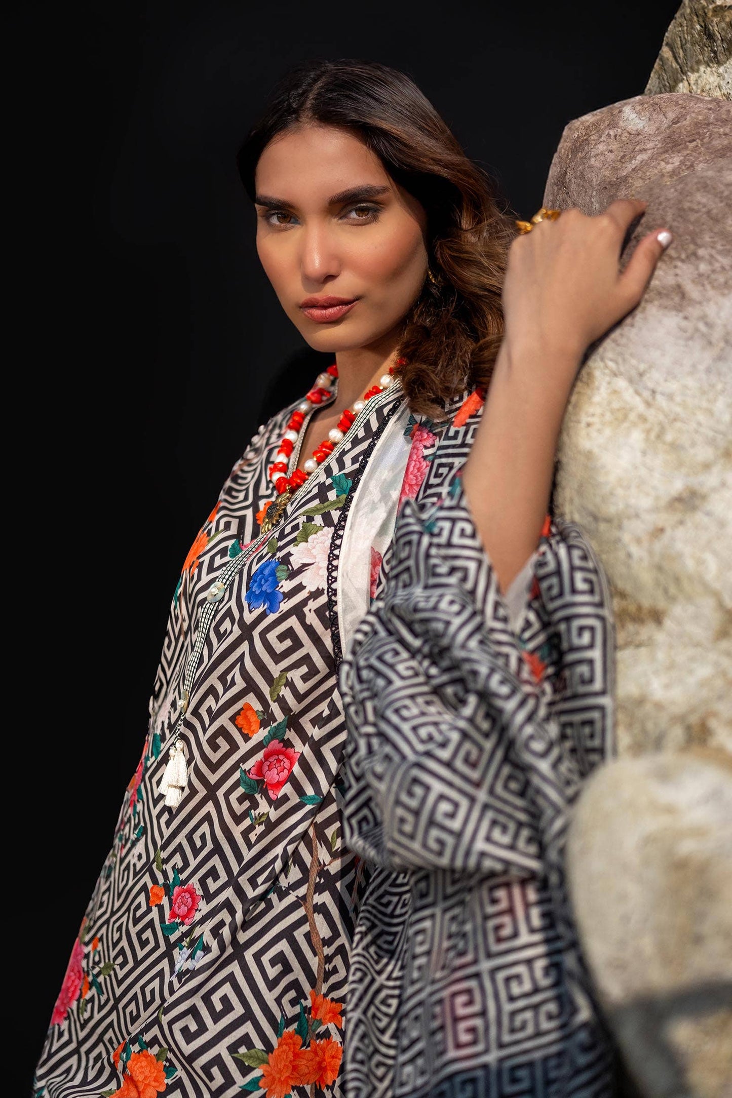 H241-013A-2BK | Sana Safinaz | Mahay Spring Lawn 2024