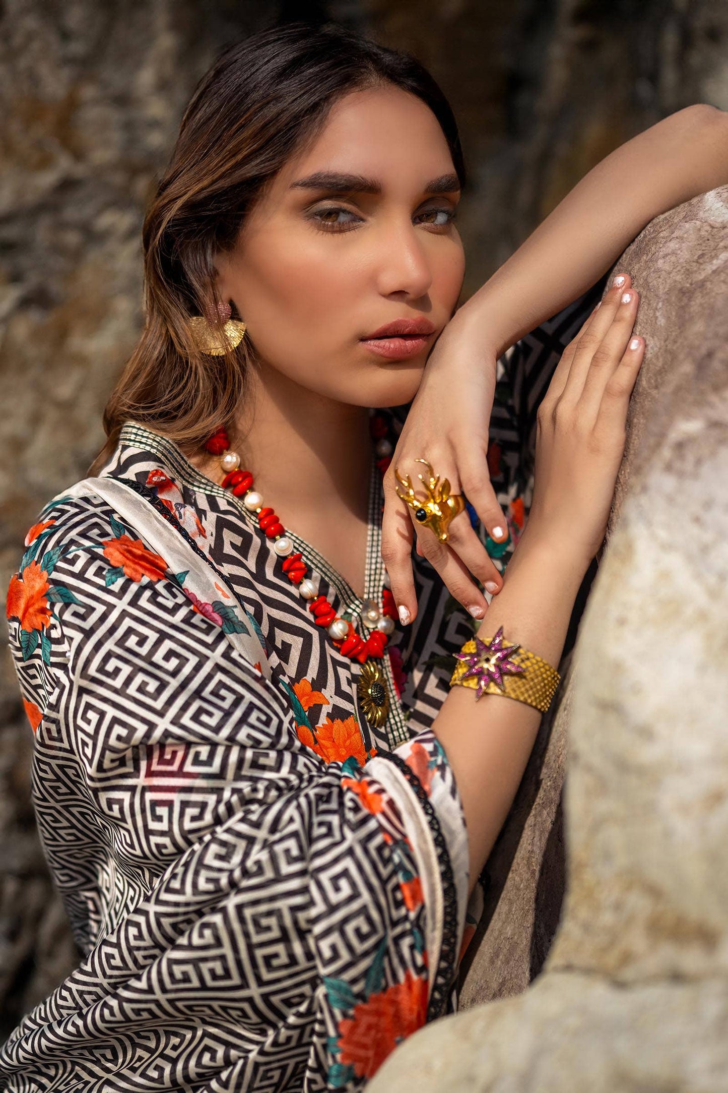 H241-013A-2BK | Sana Safinaz | Mahay Spring Lawn 2024