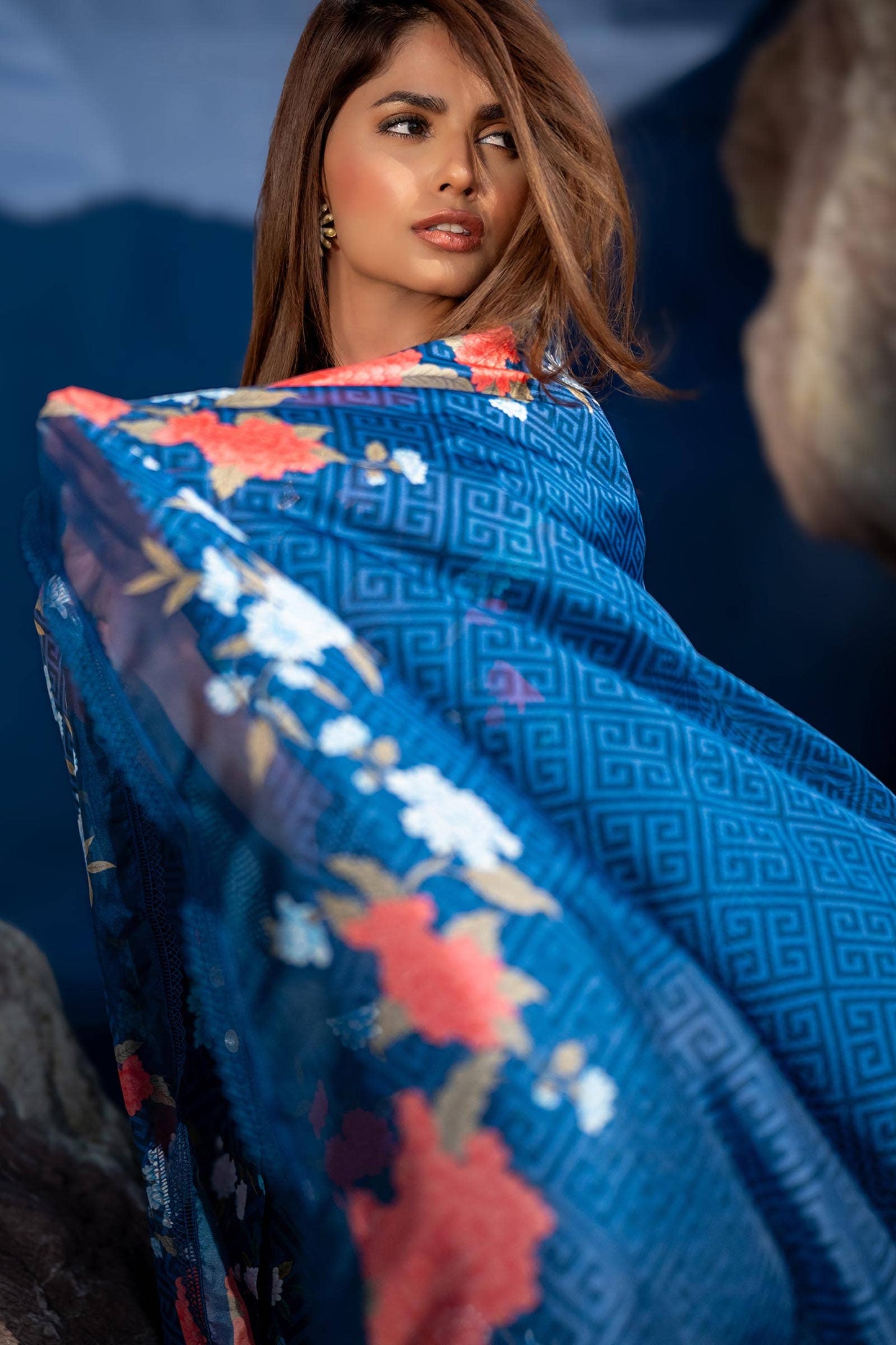 H241-013B-2BK | Sana Safinaz | Mahay Spring Lawn 2024