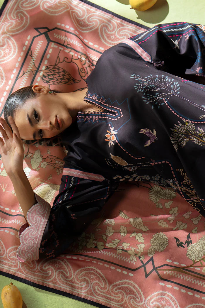 CITY BLOOM – JPU25-04 | Saira Rizwan | Joolie Prints Cambric Intermix Collection 2025