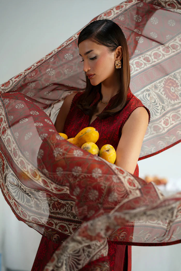 MIDNIGHT – JPU25-07 | Saira Rizwan | Joolie Prints Cambric Intermix Collection 2025