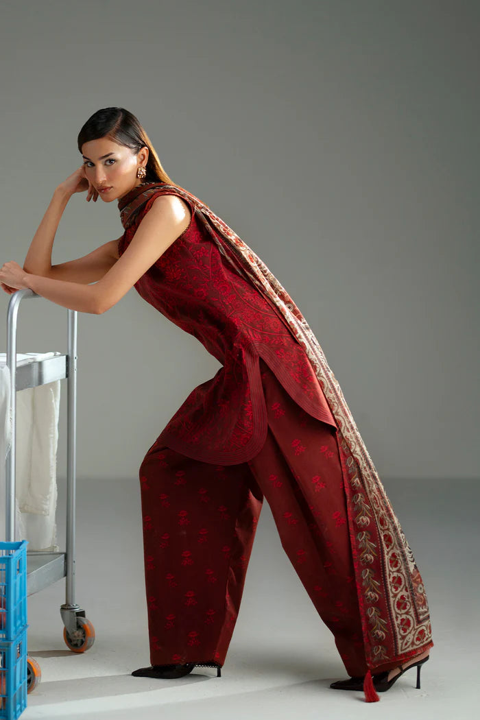 MIDNIGHT – JPU25-07 | Saira Rizwan | Joolie Prints Cambric Intermix Collection 2025