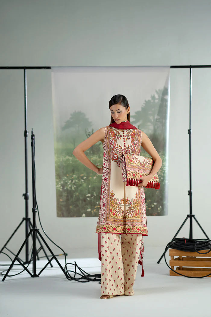 SUNDAY STROLL – JPU25-08 | Saira Rizwan | Joolie Prints Cambric Intermix Collection 2025
