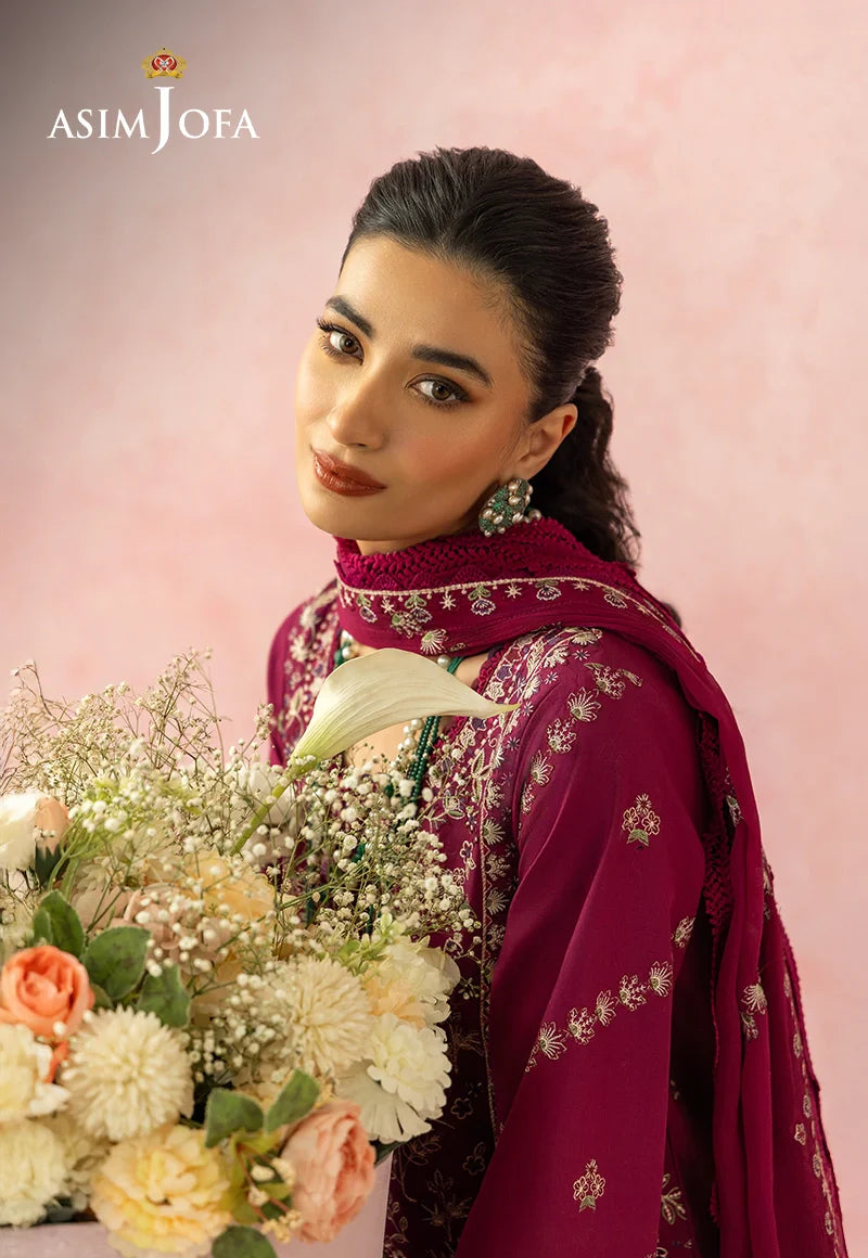 AJULW-02 | Asim Jofa | Luxury Lawn Unstitched Collection 2026