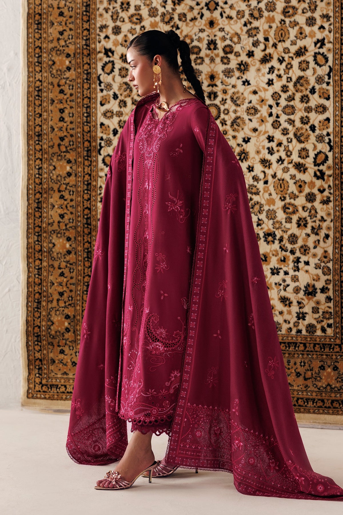 QLW-02 ALEENA | Qalamkar | Qline Linen Collection 2026