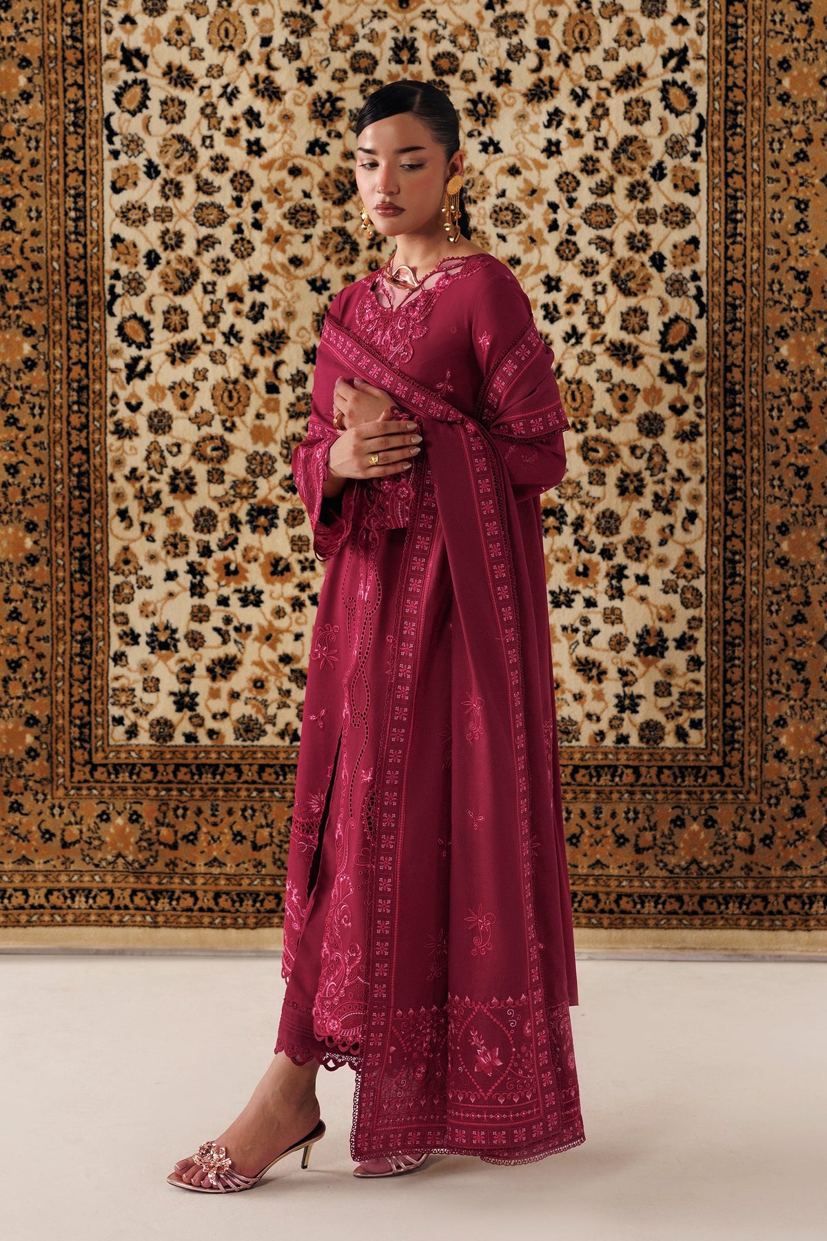 QLW-02 ALEENA | Qalamkar | Qline Linen Collection 2026