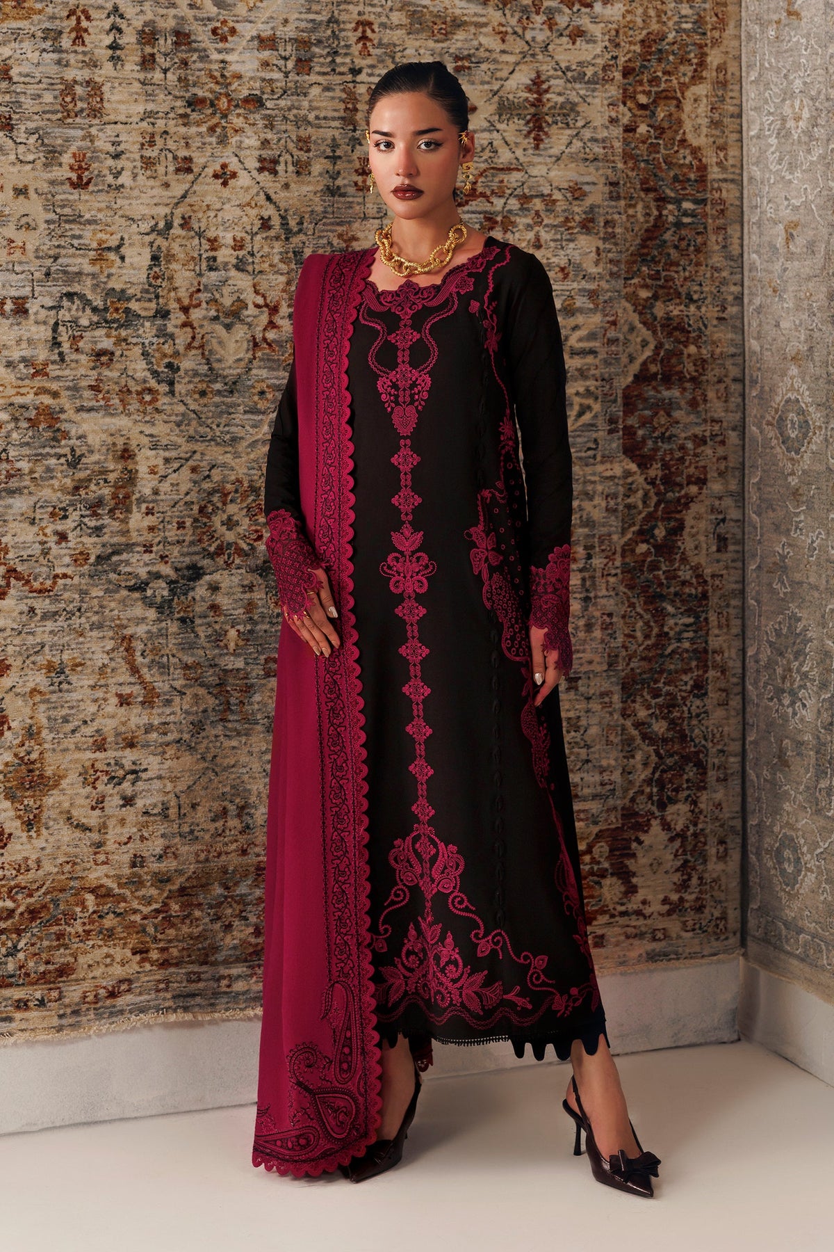 QLW-12 Yani | Qalamkar | Qline Linen Collection 2026