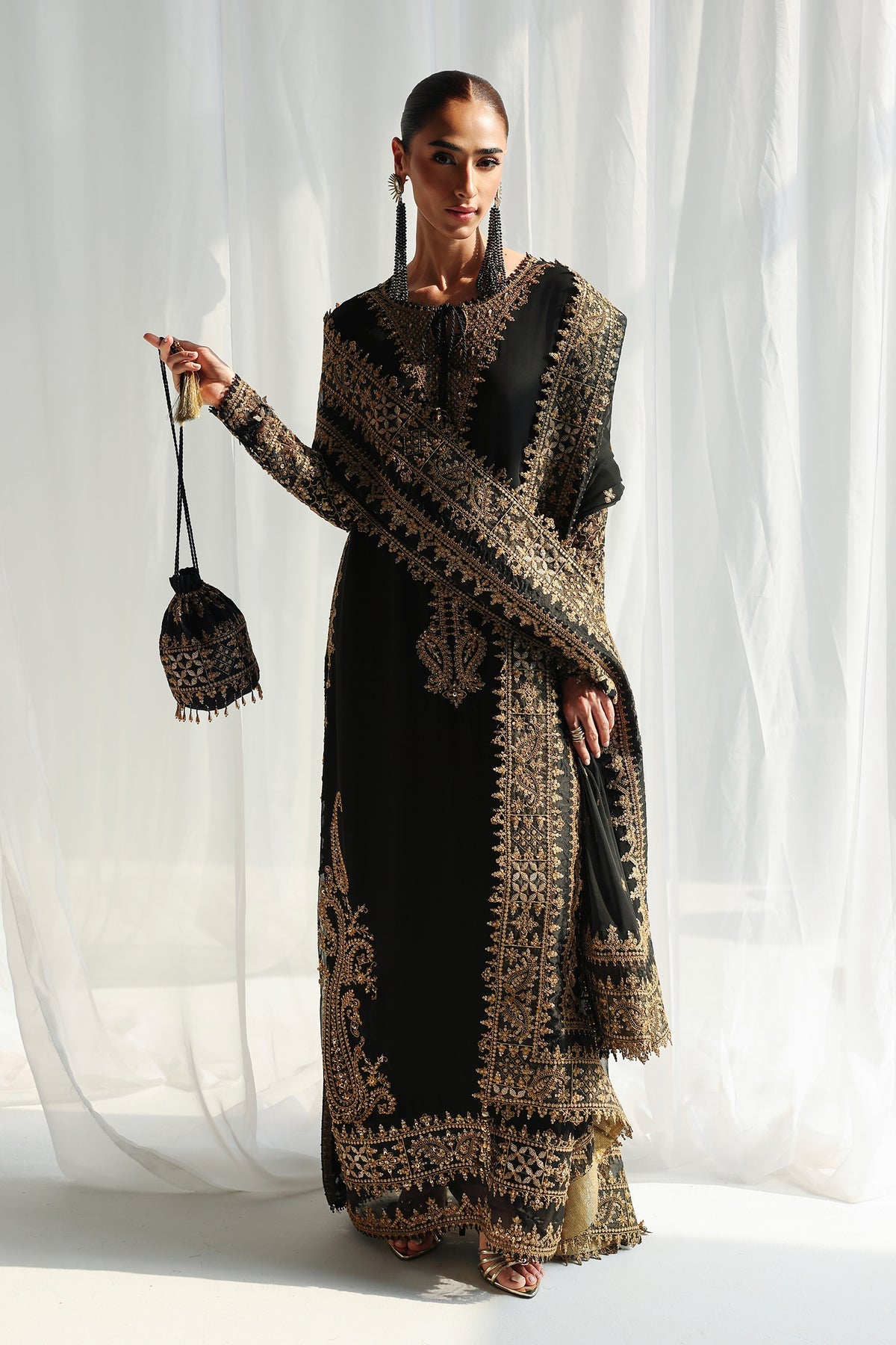 QCC-06 WALIYA | Qalamkar | Chiffon Collection 2026