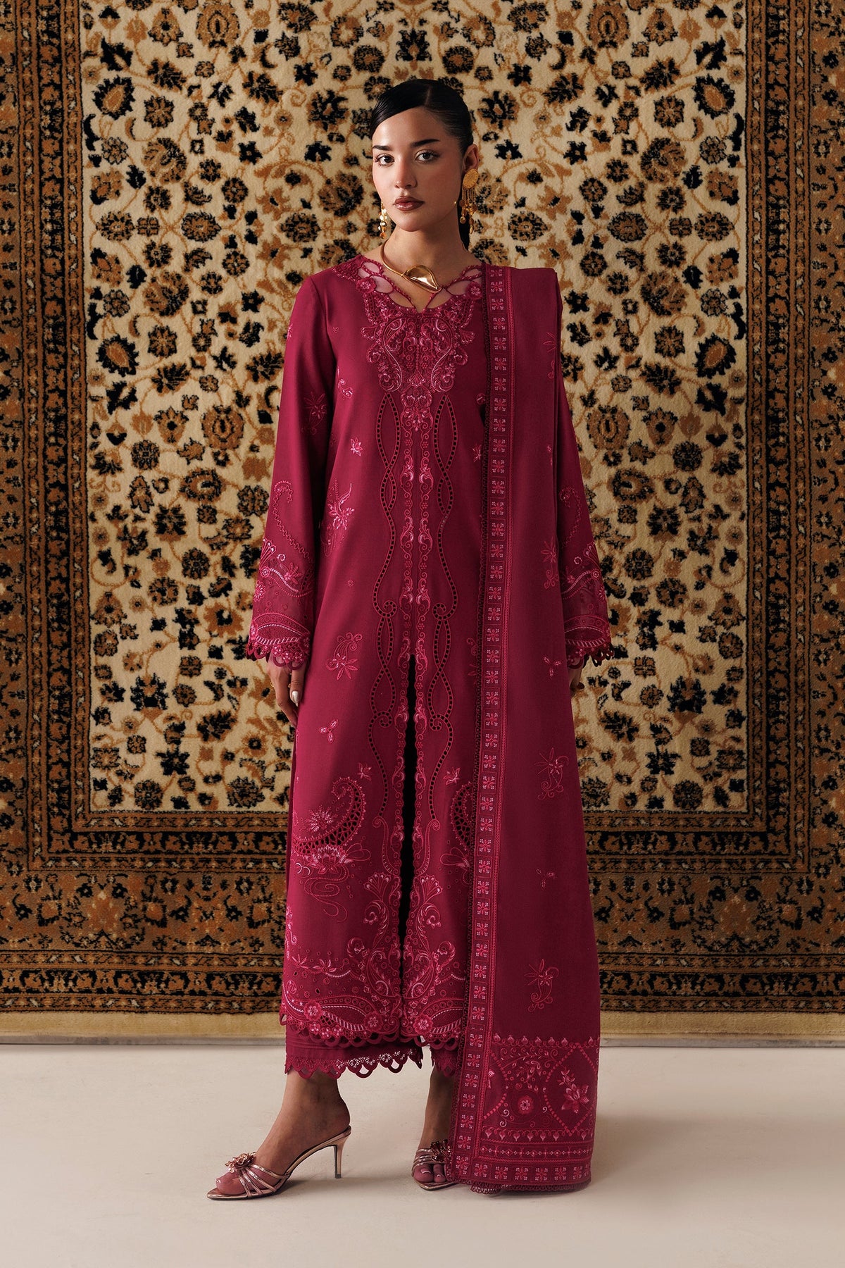 QLW-02 ALEENA | Qalamkar | Qline Linen Collection 2026
