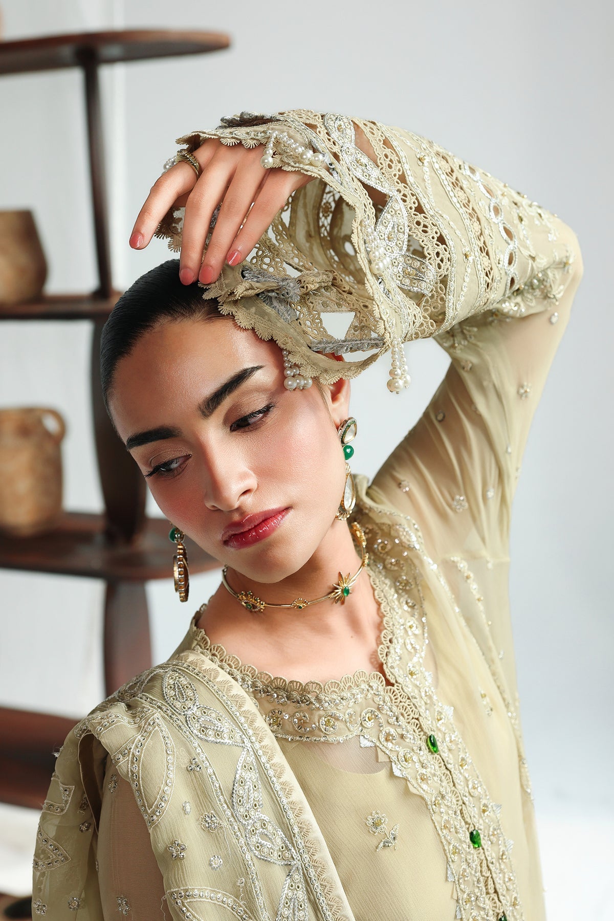 QCC-01 DEENA | Qalamkar | Chiffon Collection 2026
