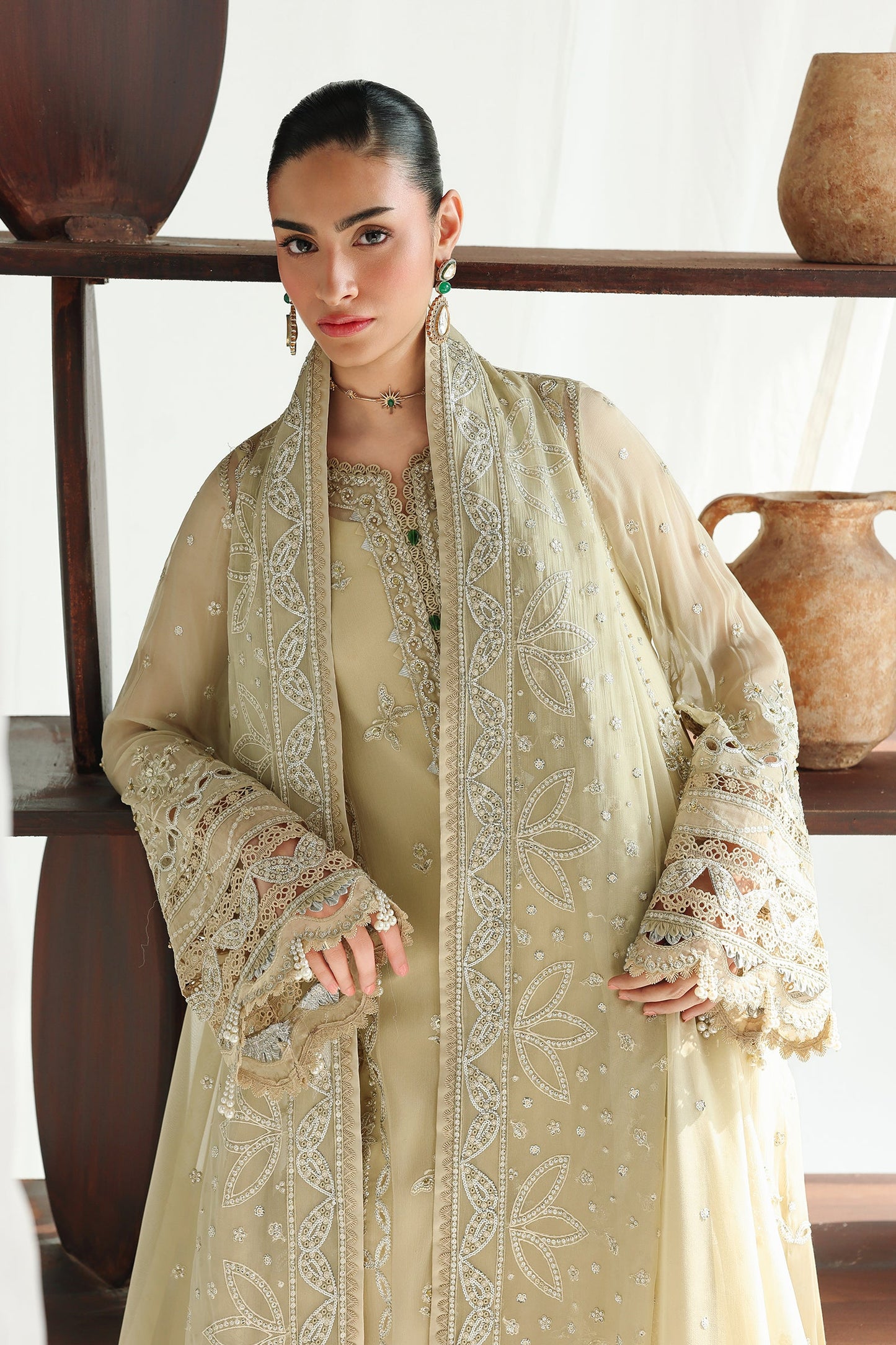 QCC-01 DEENA | Qalamkar | Chiffon Collection 2026