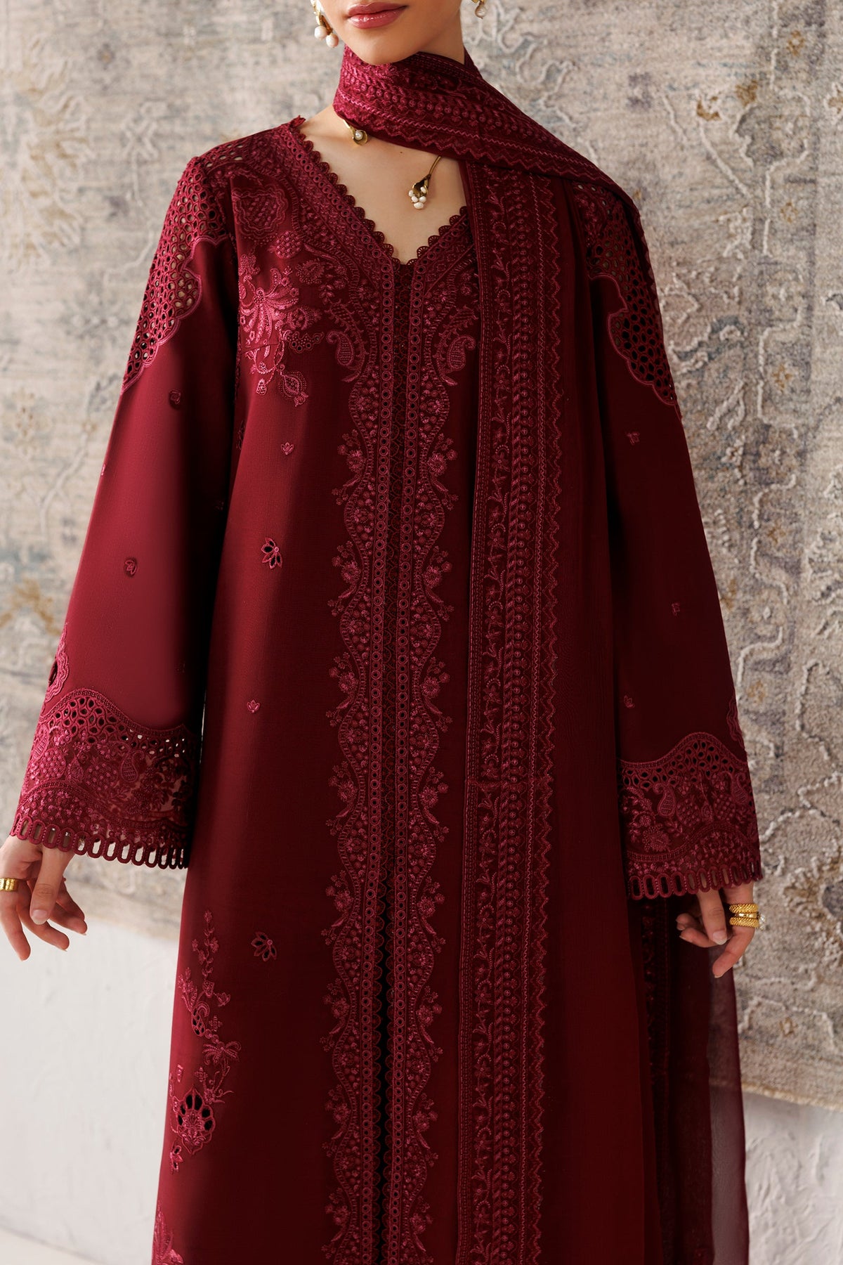 QLW-08 NEIRAH | Qalamkar | Qline Linen Collection 2026
