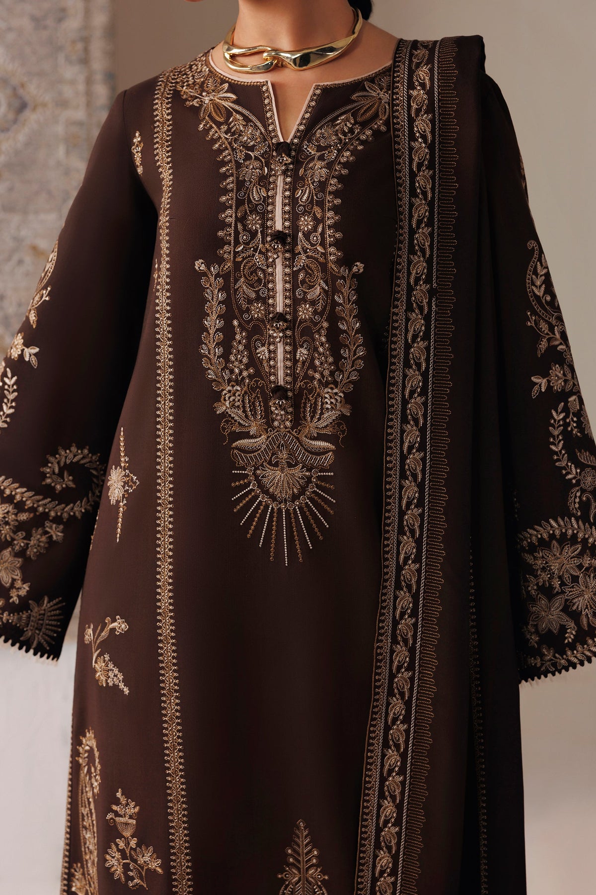QLW-04 SHAHEEN | Qalamkar | Qline Linen Collection 2026