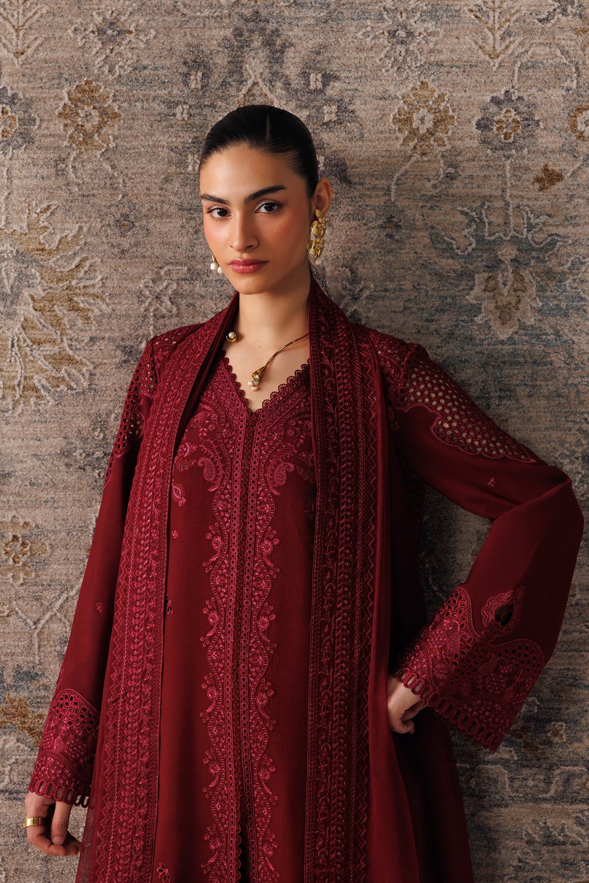 QLW-08 NEIRAH | Qalamkar | Qline Linen Collection 2026