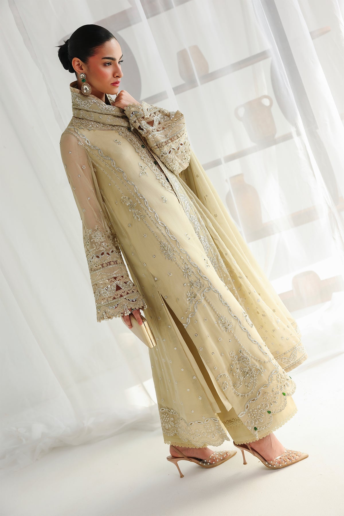 QCC-01 DEENA | Qalamkar | Chiffon Collection 2026