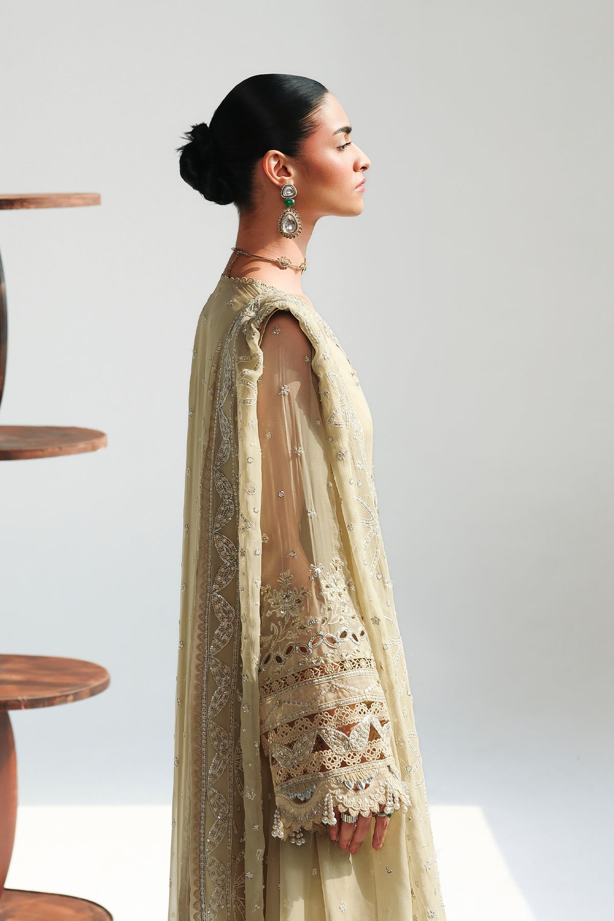 QCC-01 DEENA | Qalamkar | Chiffon Collection 2026