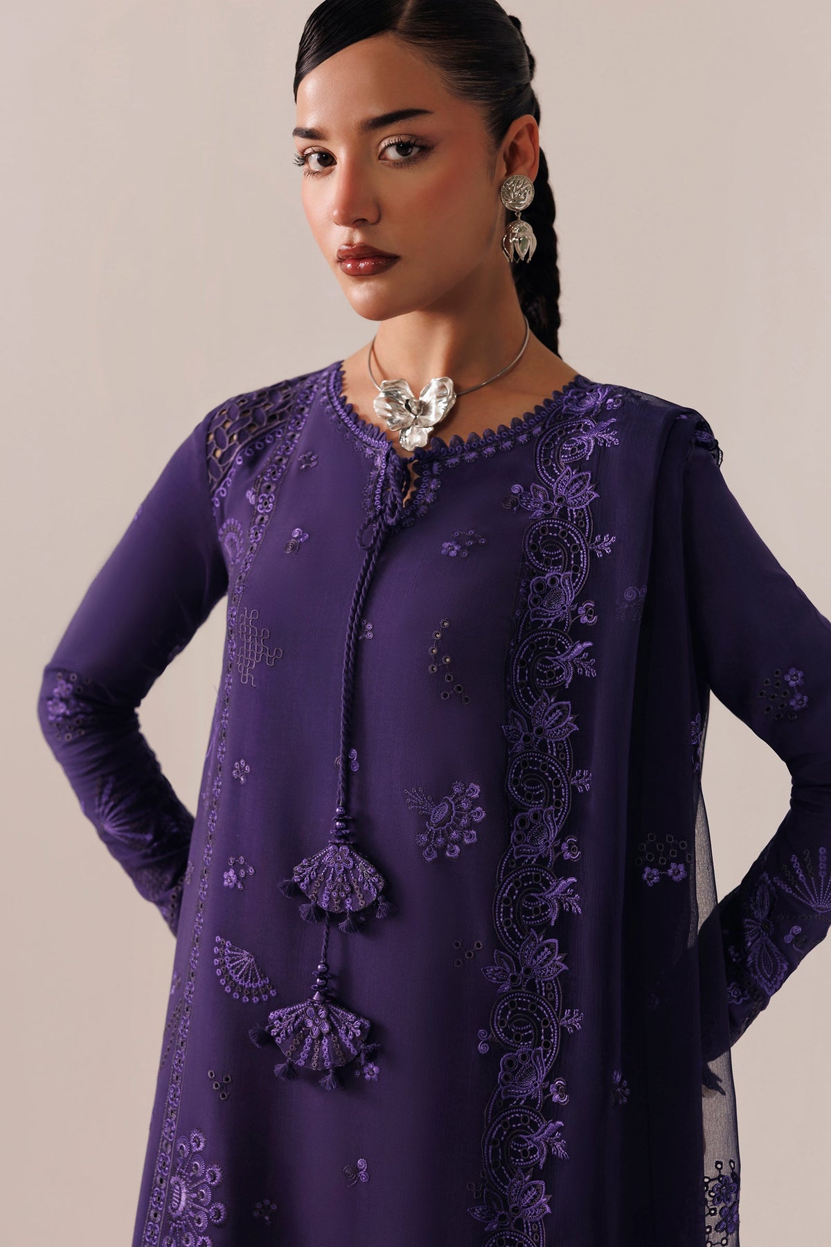 QLW-05 ZEEMAL | Qalamkar | Qline Linen Collection 2026