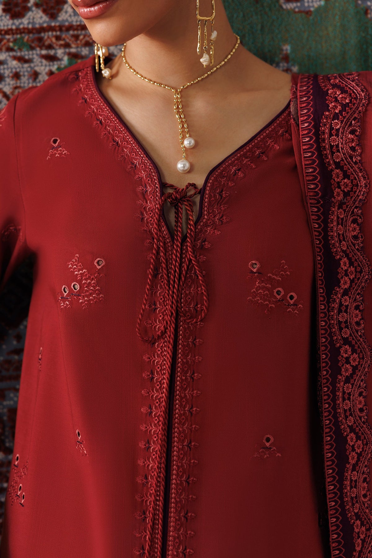 QLW-03 ZAIRA | Qalamkar | Qline Linen Collection 2026
