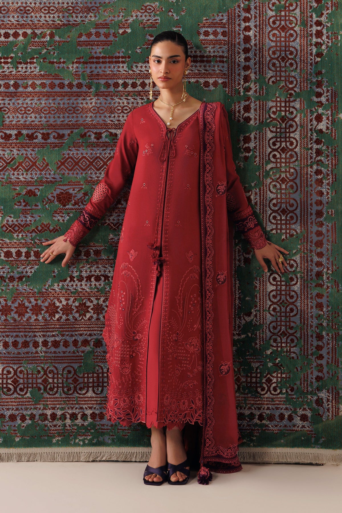 QLW-03 ZAIRA | Qalamkar | Qline Linen Collection 2026
