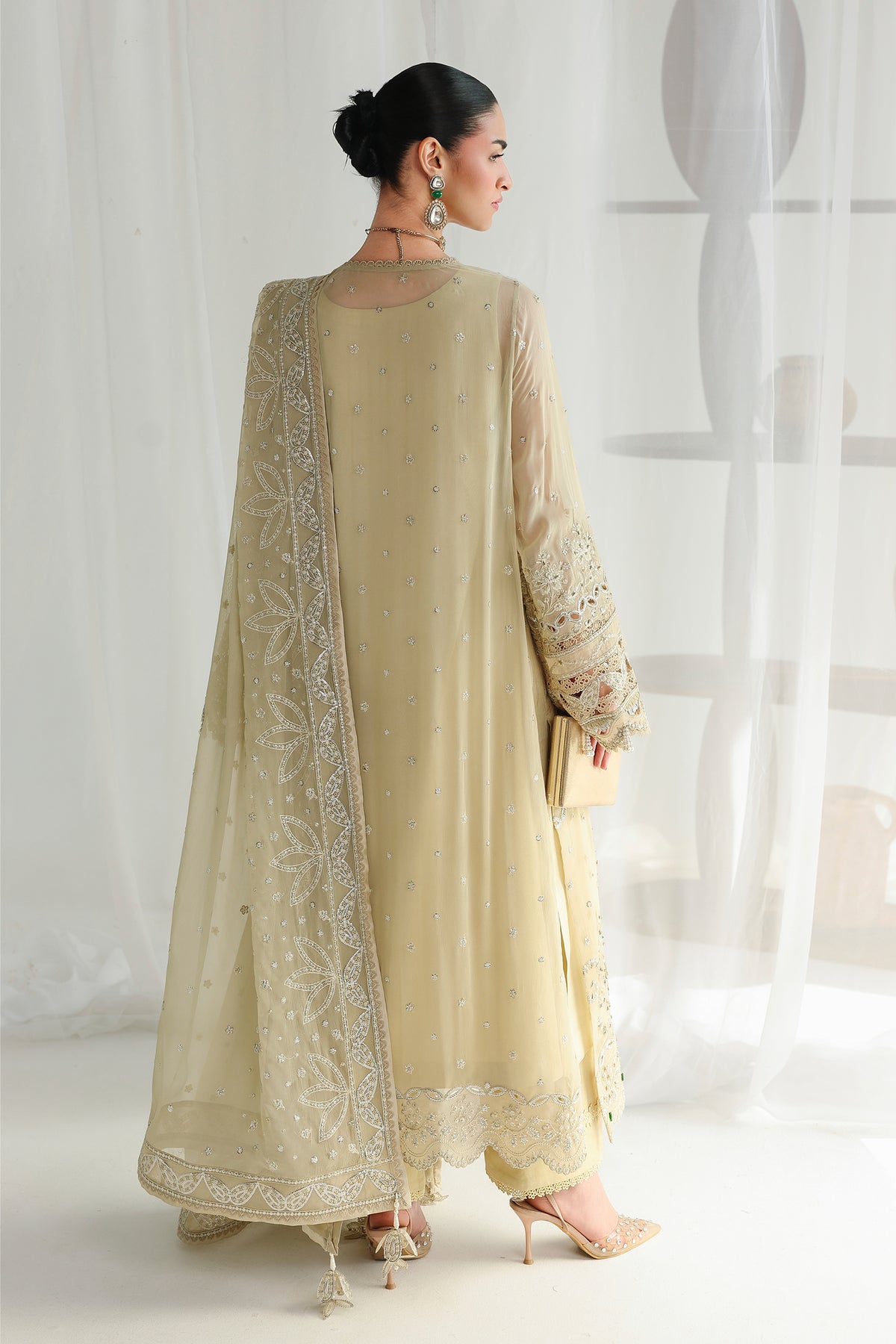 QCC-01 DEENA | Qalamkar | Chiffon Collection 2026