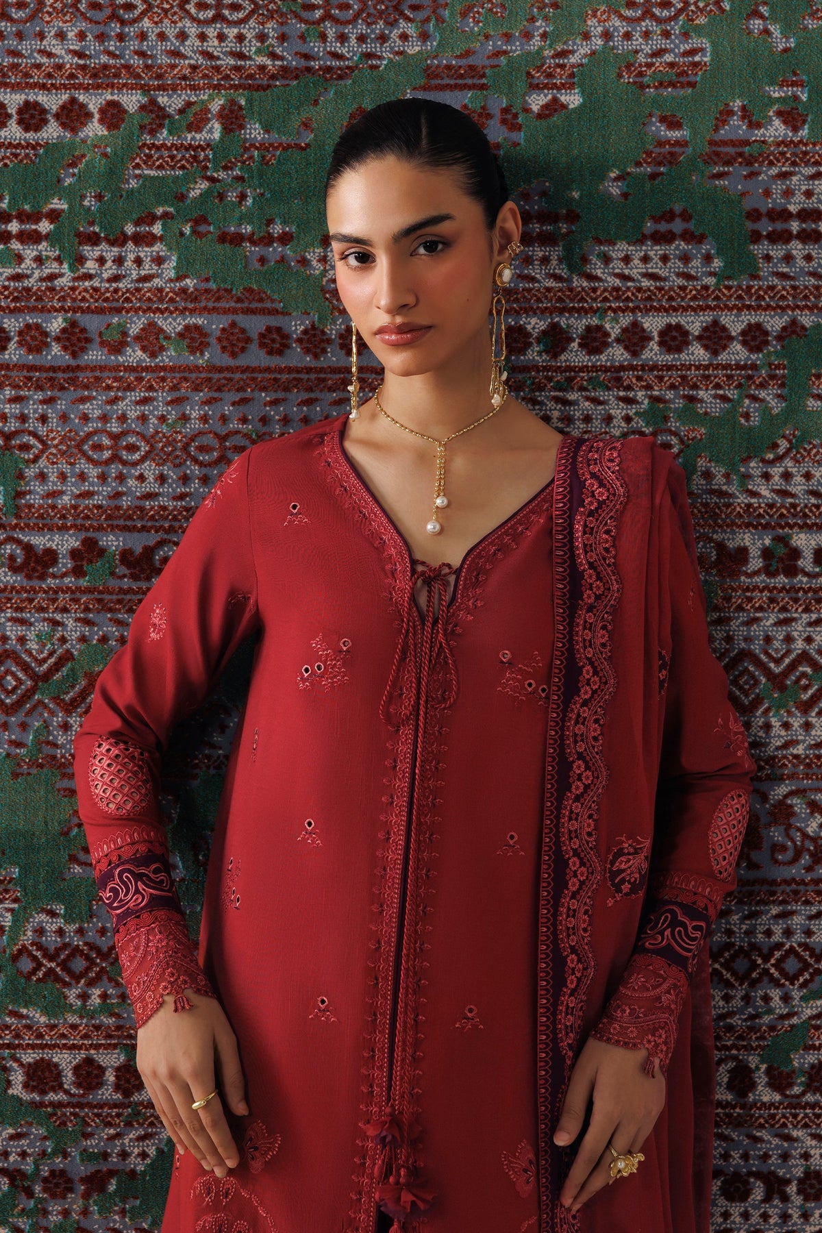 QLW-03 ZAIRA | Qalamkar | Qline Linen Collection 2026