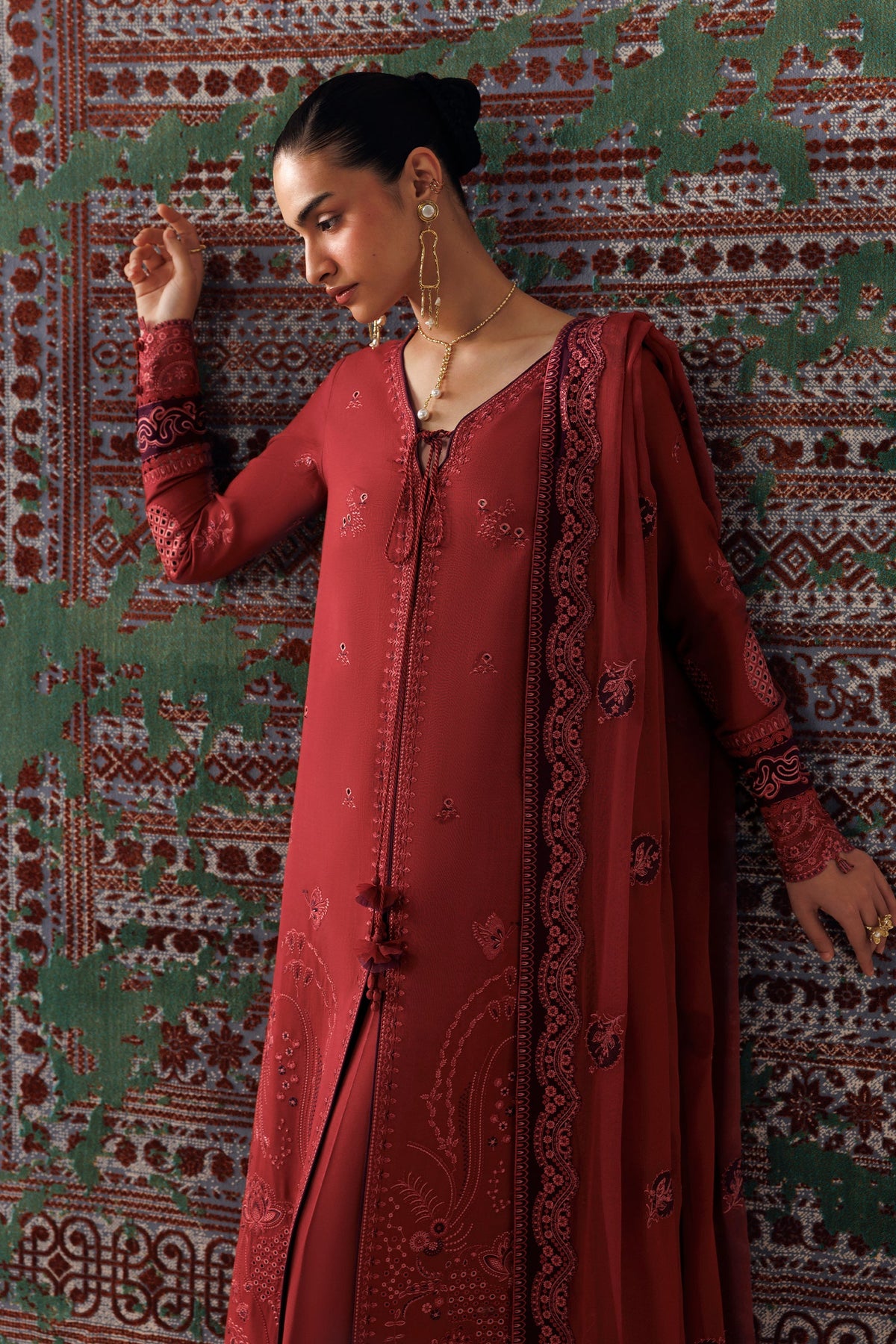 QLW-03 ZAIRA | Qalamkar | Qline Linen Collection 2026