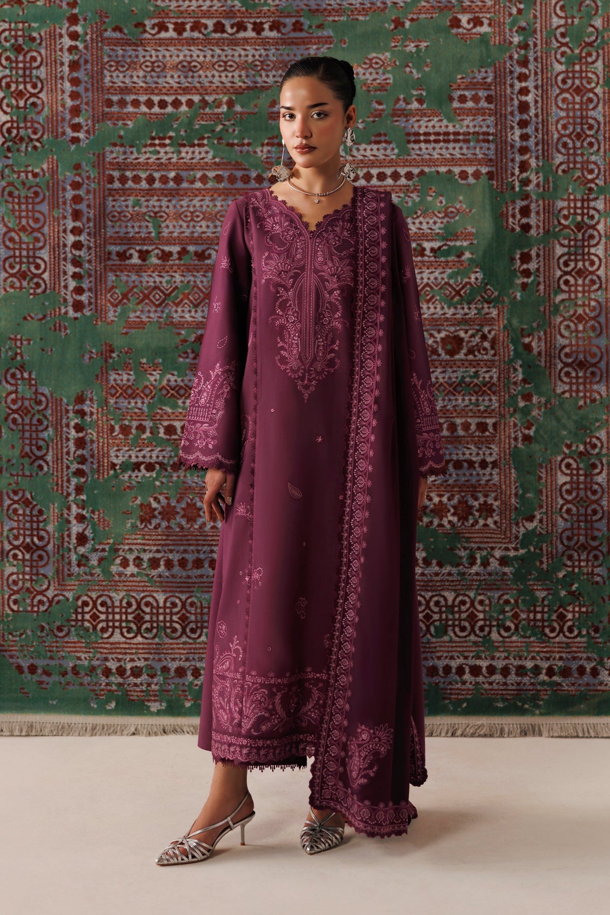 QLW-14 FARWA | Qalamkar | Qline Linen Collection 2026
