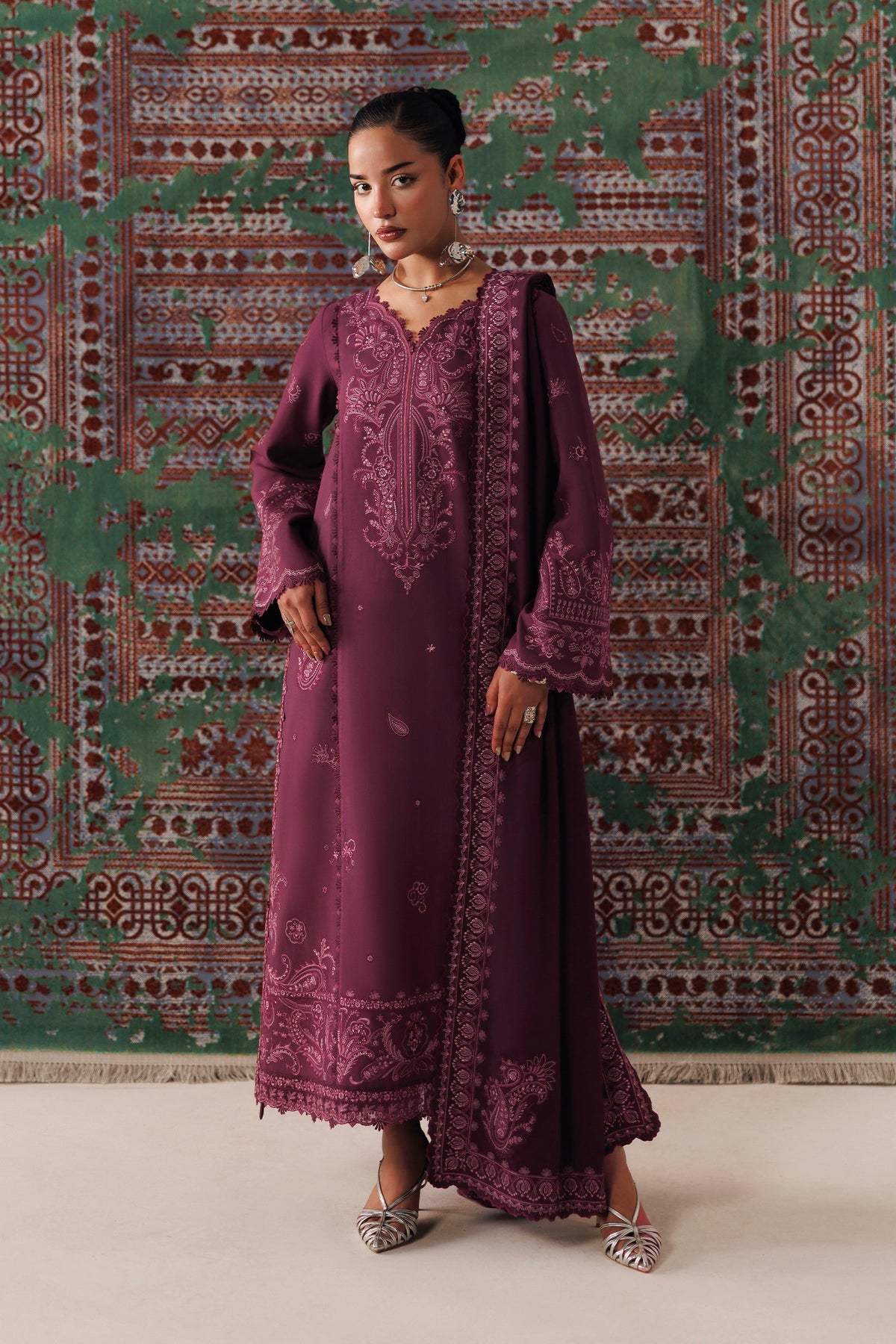 QLW-14 FARWA | Qalamkar | Qline Linen Collection 2026