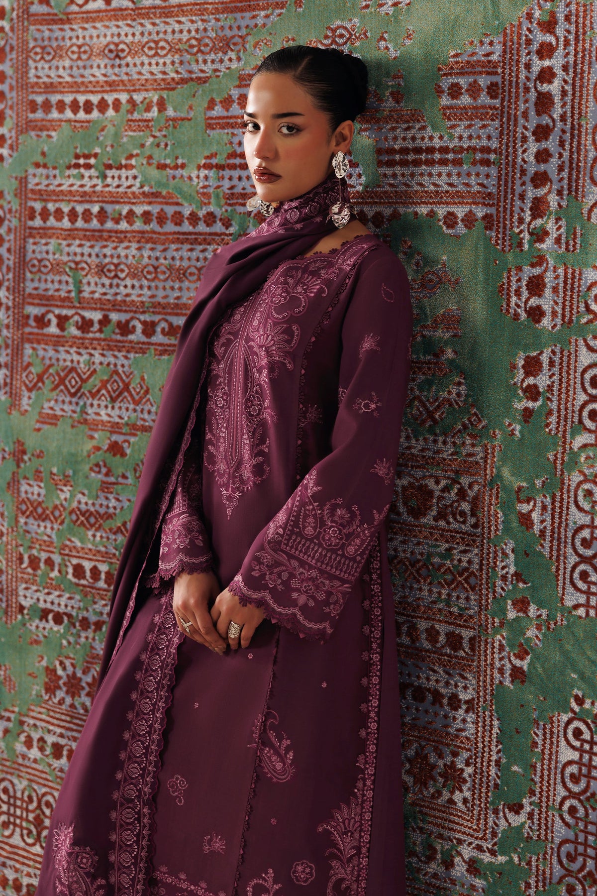 QLW-14 FARWA | Qalamkar | Qline Linen Collection 2026
