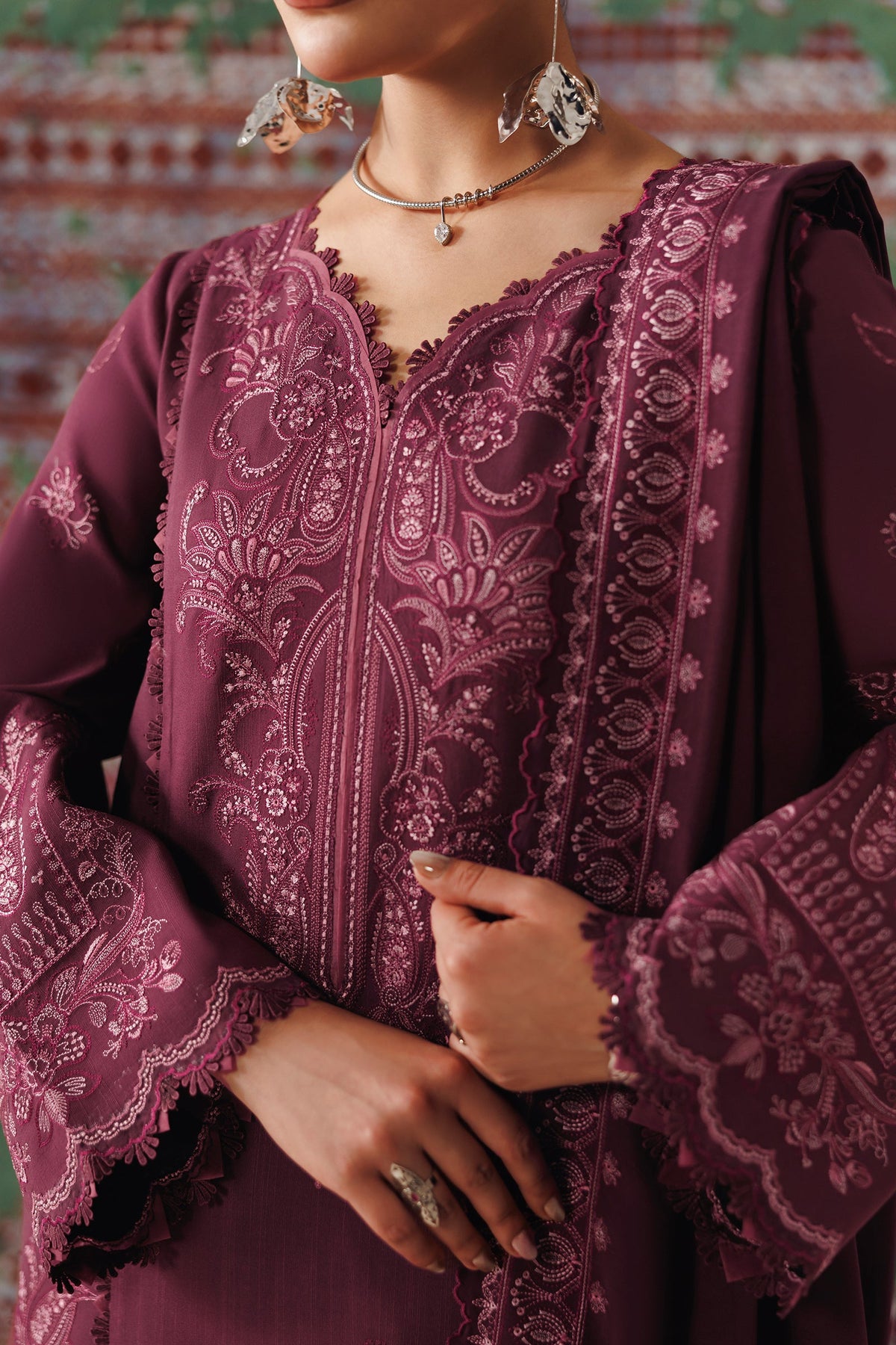 QLW-14 FARWA | Qalamkar | Qline Linen Collection 2026