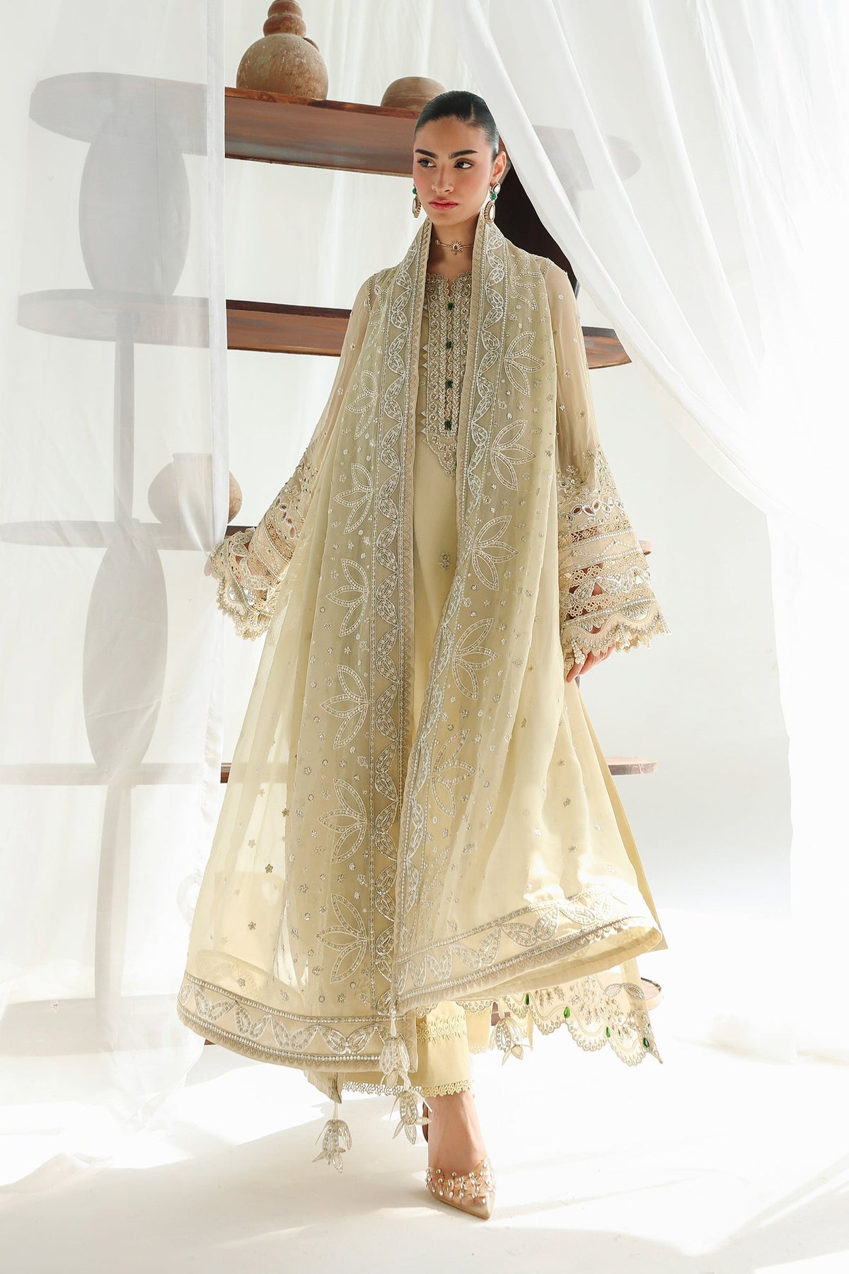 QCC-01 DEENA | Qalamkar | Chiffon Collection 2026
