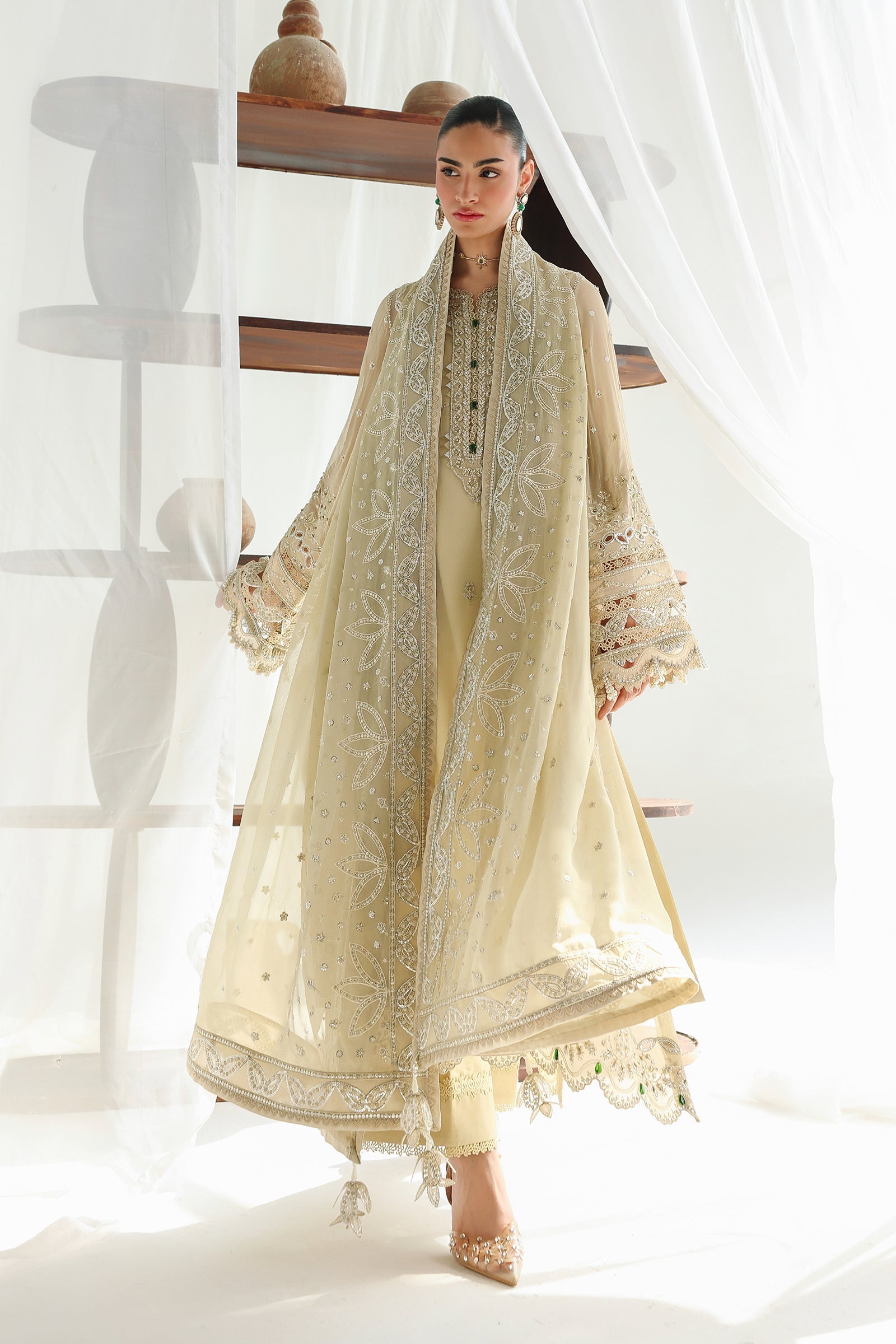 QCC-01 DEENA | Qalamkar | Chiffon Collection 2026